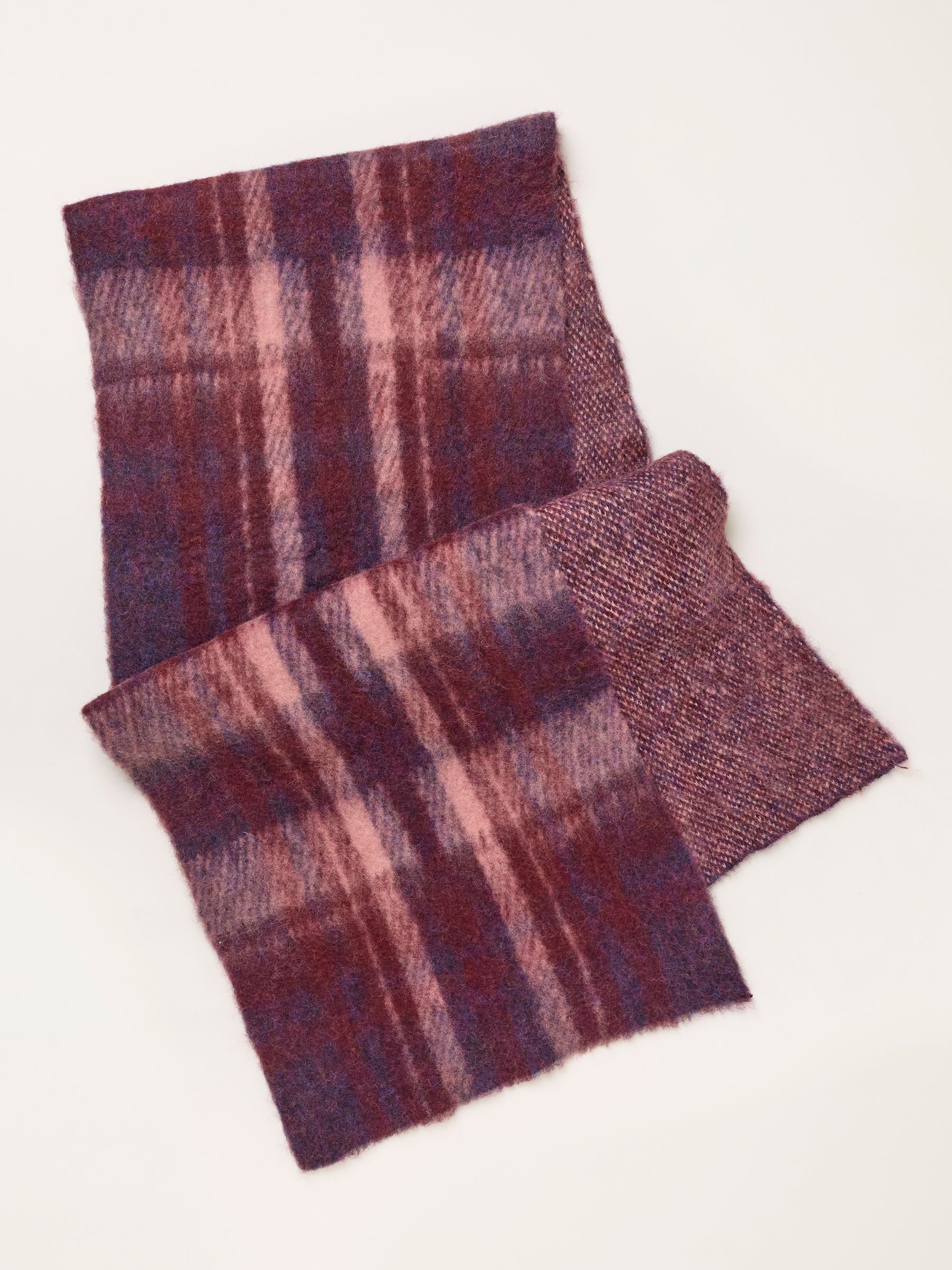 Burgundy Check Scarf and Beanie Gift Set - Image 3 of 4