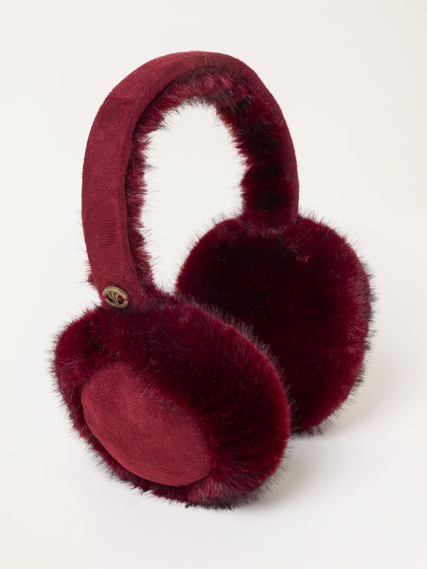Burgundy Red Fluffy Earmuffs - Image 1 of 3