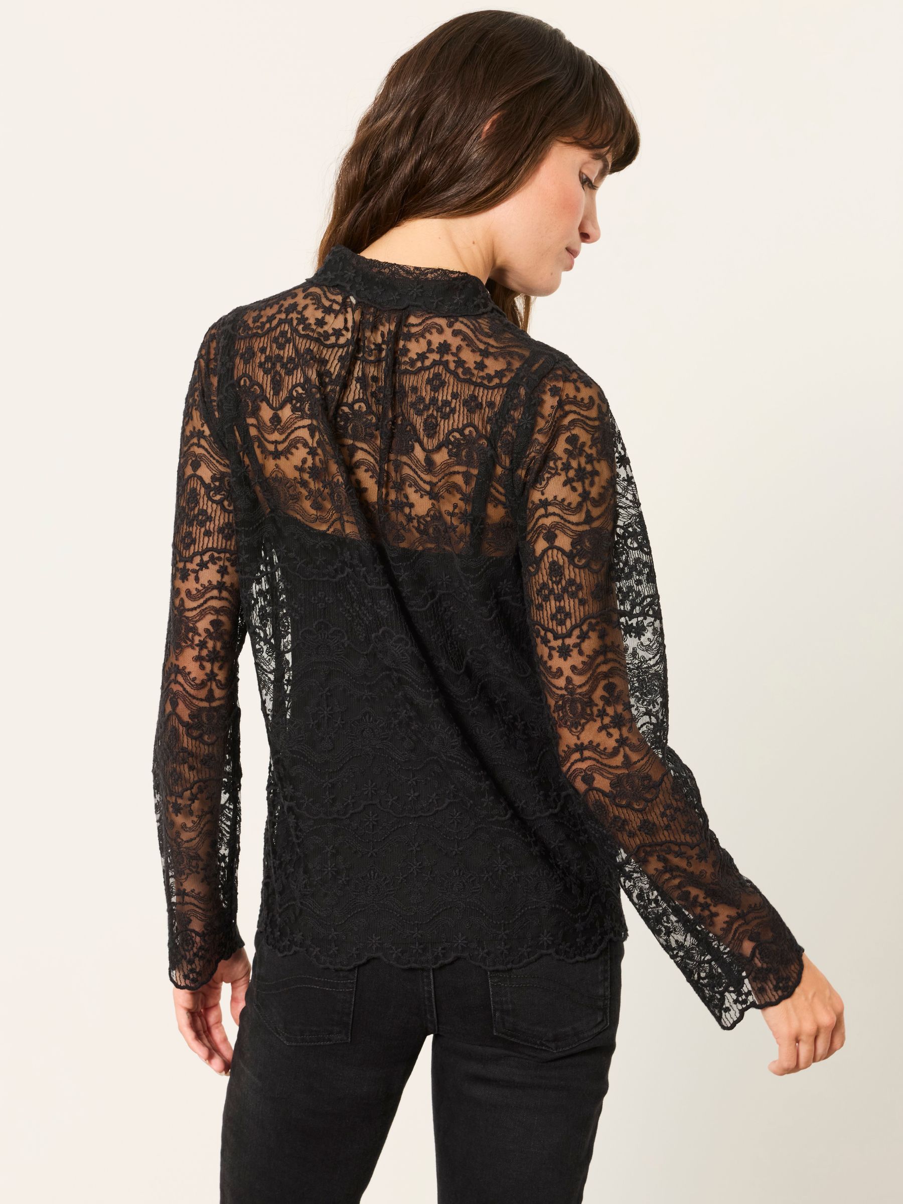 Black Lace 2 in 1 Shirt - Image 2 of 6