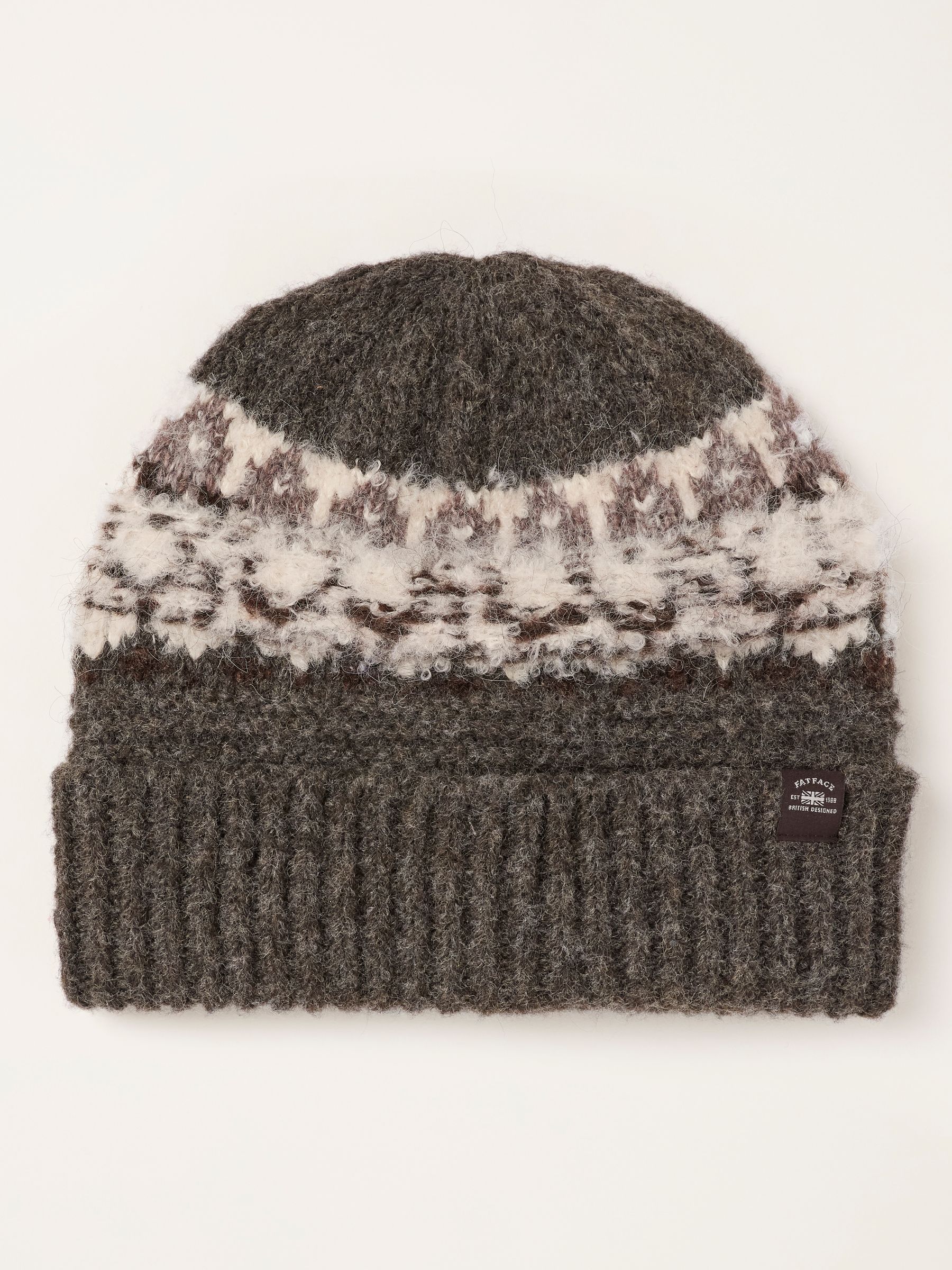 Brown Fairisles Brushed Beanie - Image 1 of 3