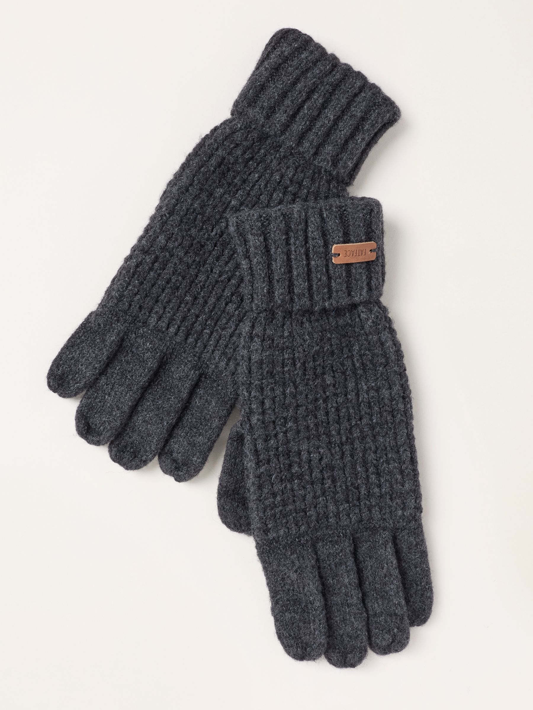 Charcoal Grey Waffle Gloves - Image 1 of 3