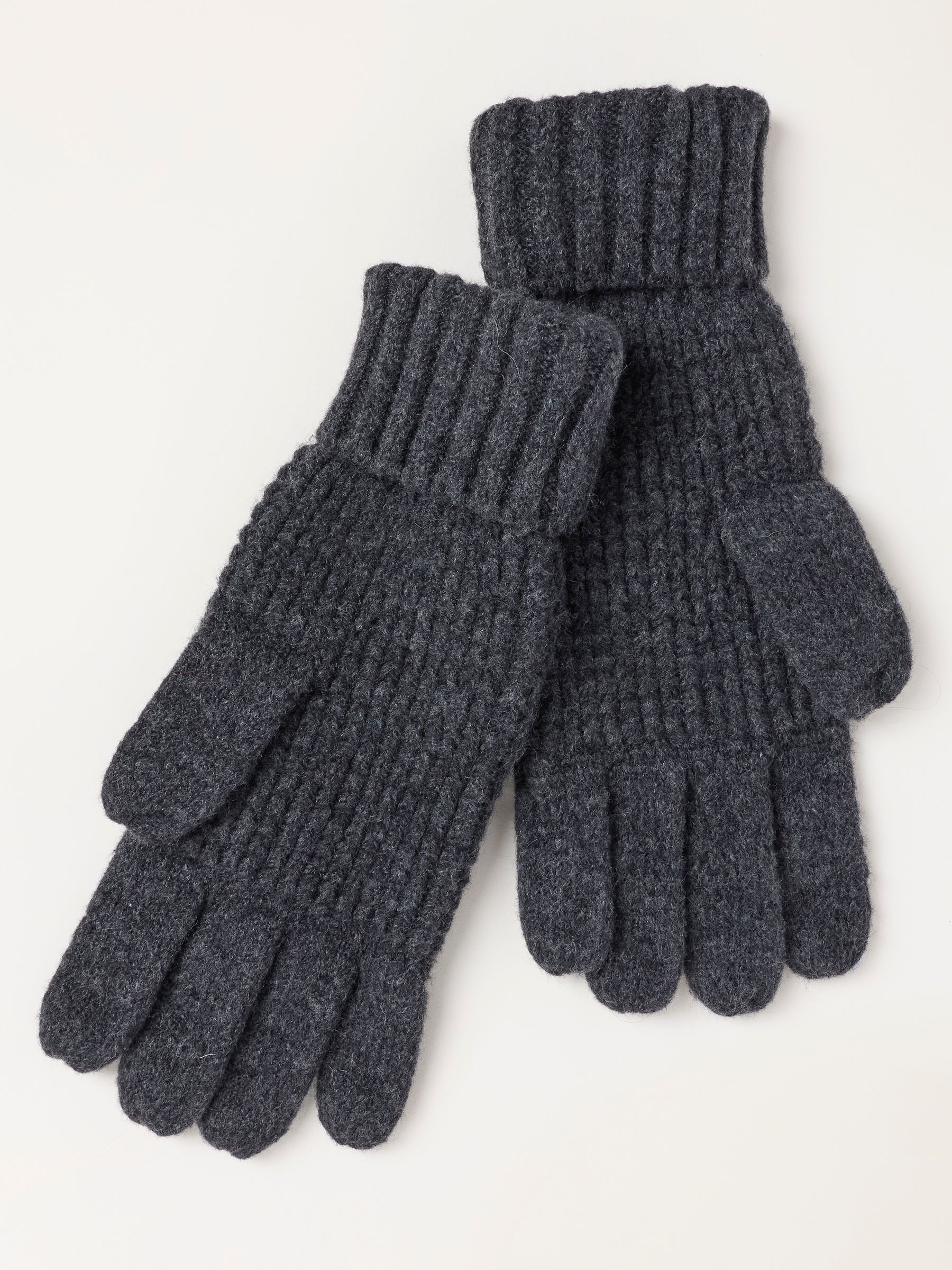Charcoal Grey Waffle Gloves - Image 2 of 3 Charcoal Grey Waffle Gloves - Image 2 of 3