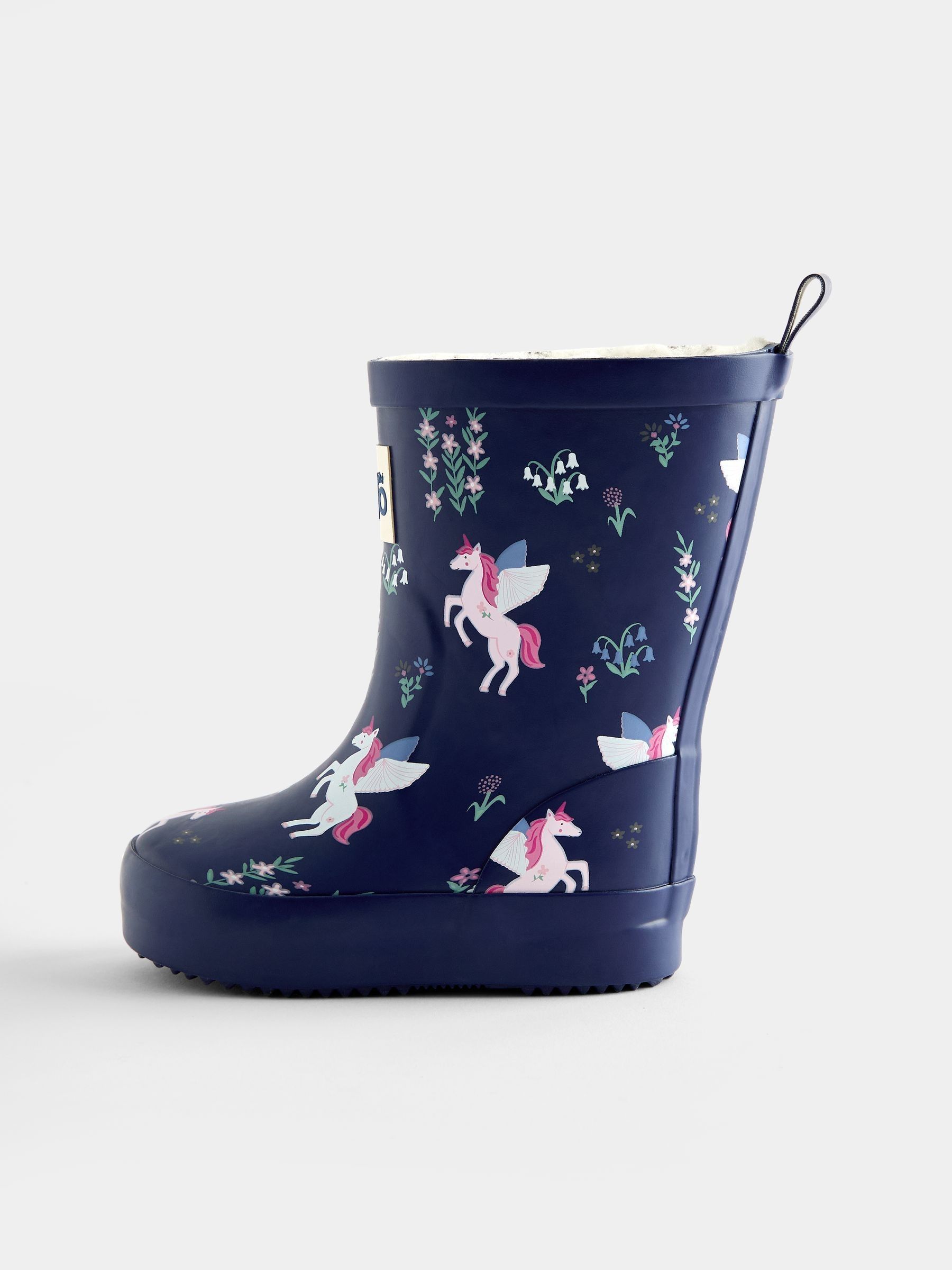Blue Unicorn Cosy Lined Wellies - Image 3 of 4