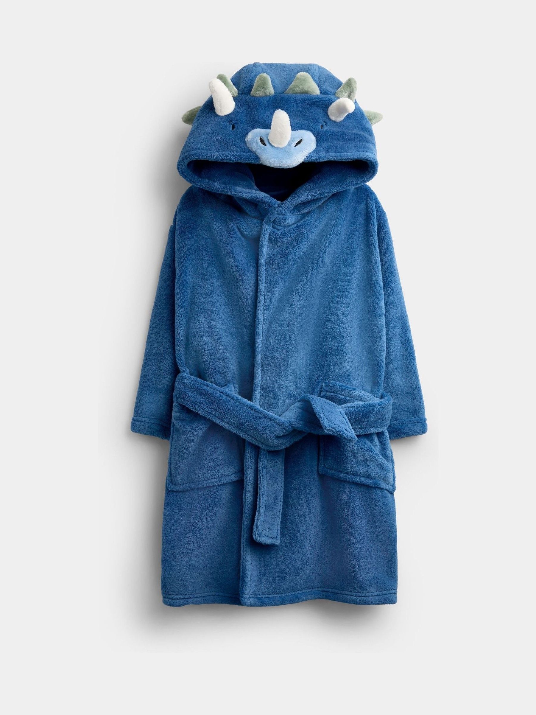 Mid Blue Dinosaur Fleece Robe - Image 2 of 5
