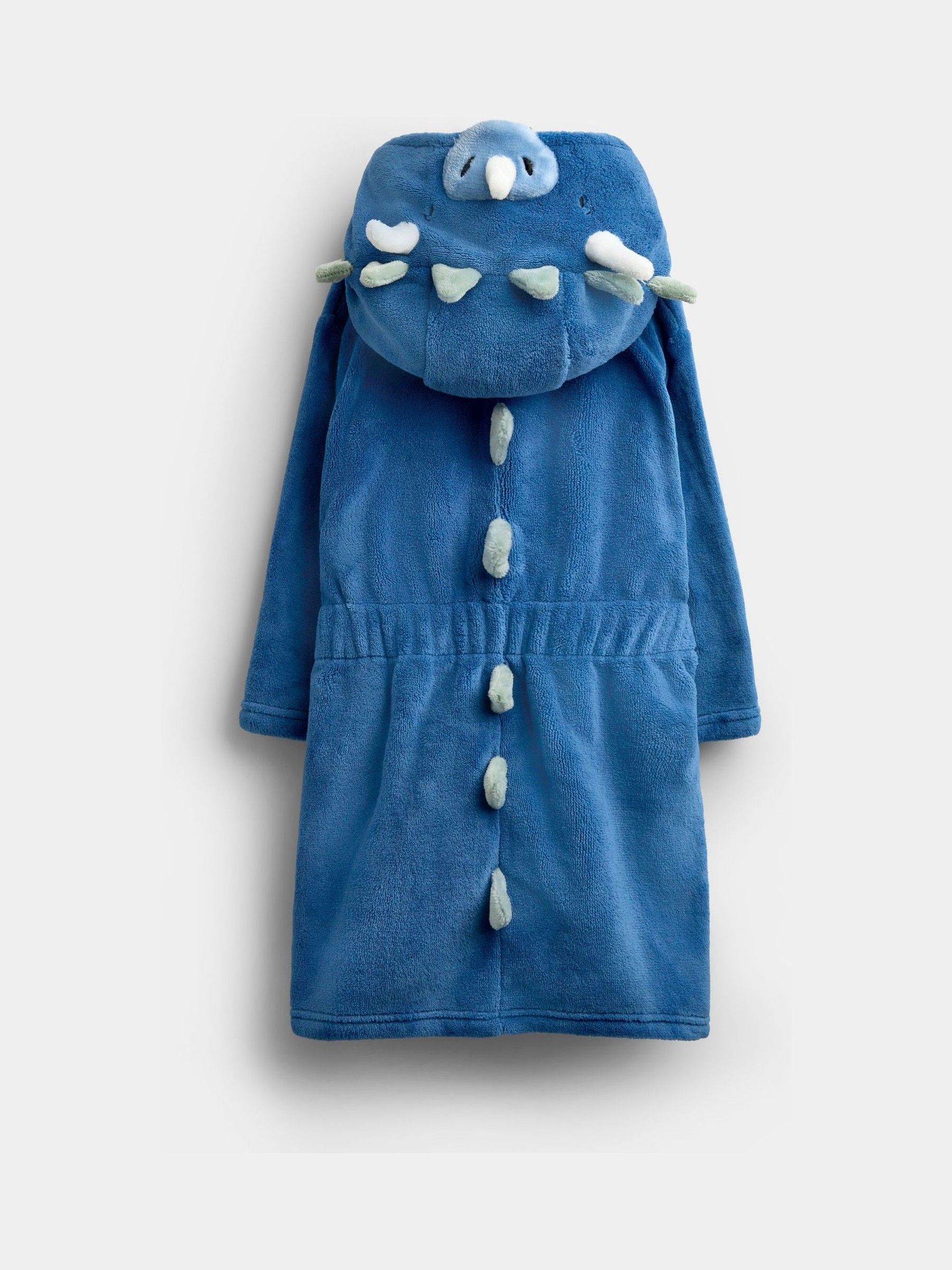 Mid Blue Dinosaur Fleece Robe - Image 3 of 5