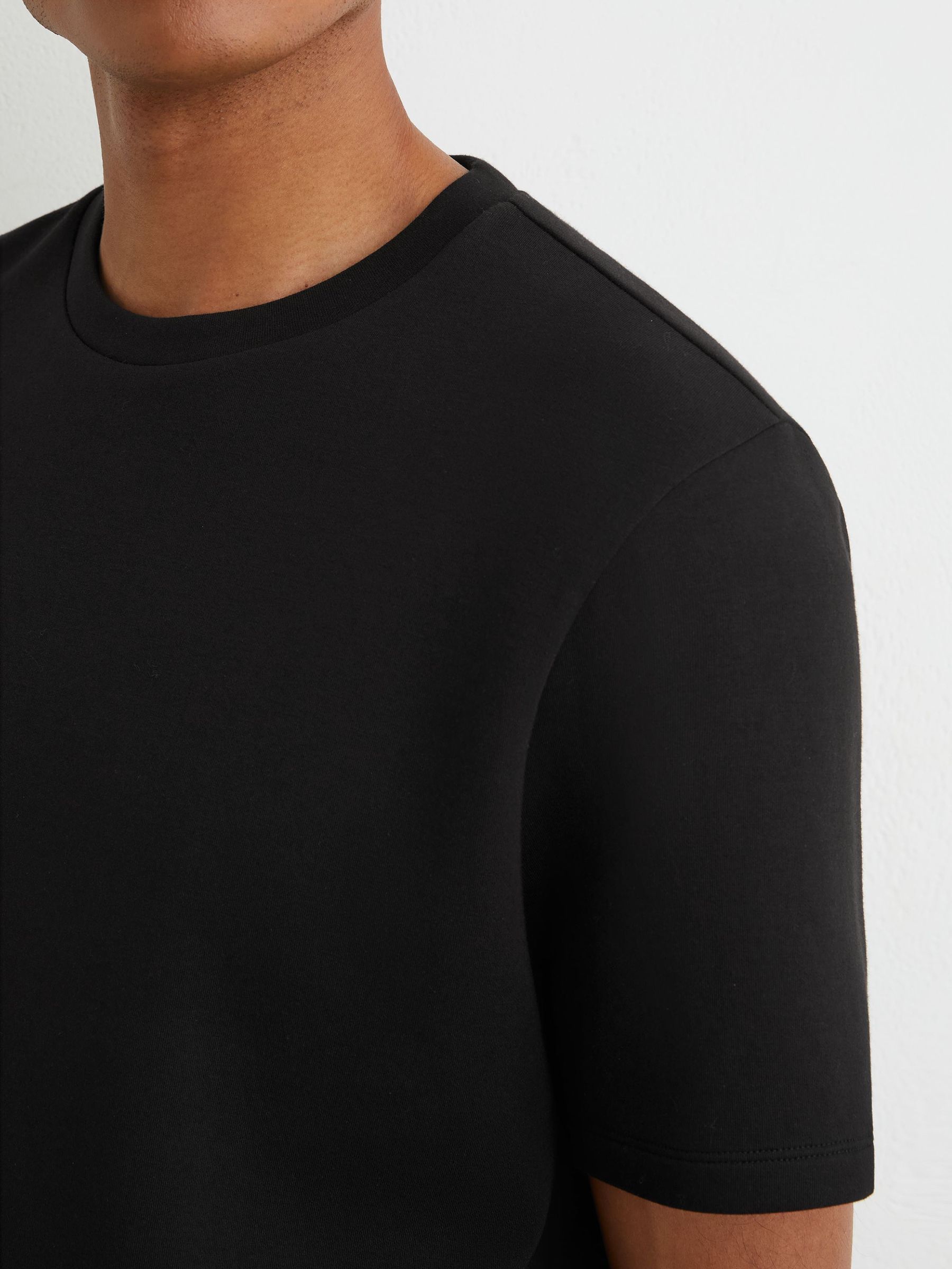 Premium Interlock Modern-Fit T-Shirt in Black - Image 3 of 6