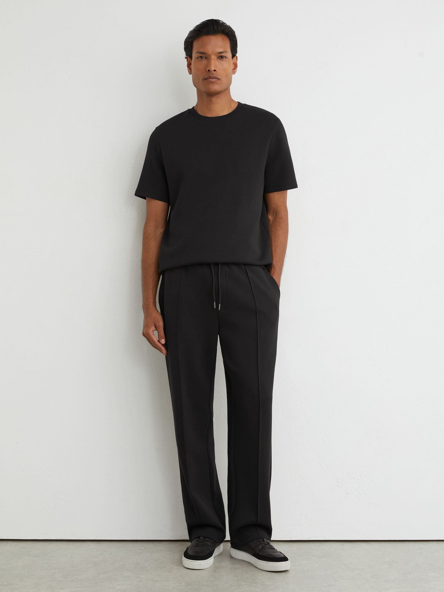 Premium Interlock Modern-Fit T-Shirt in Black - Image 4 of 6