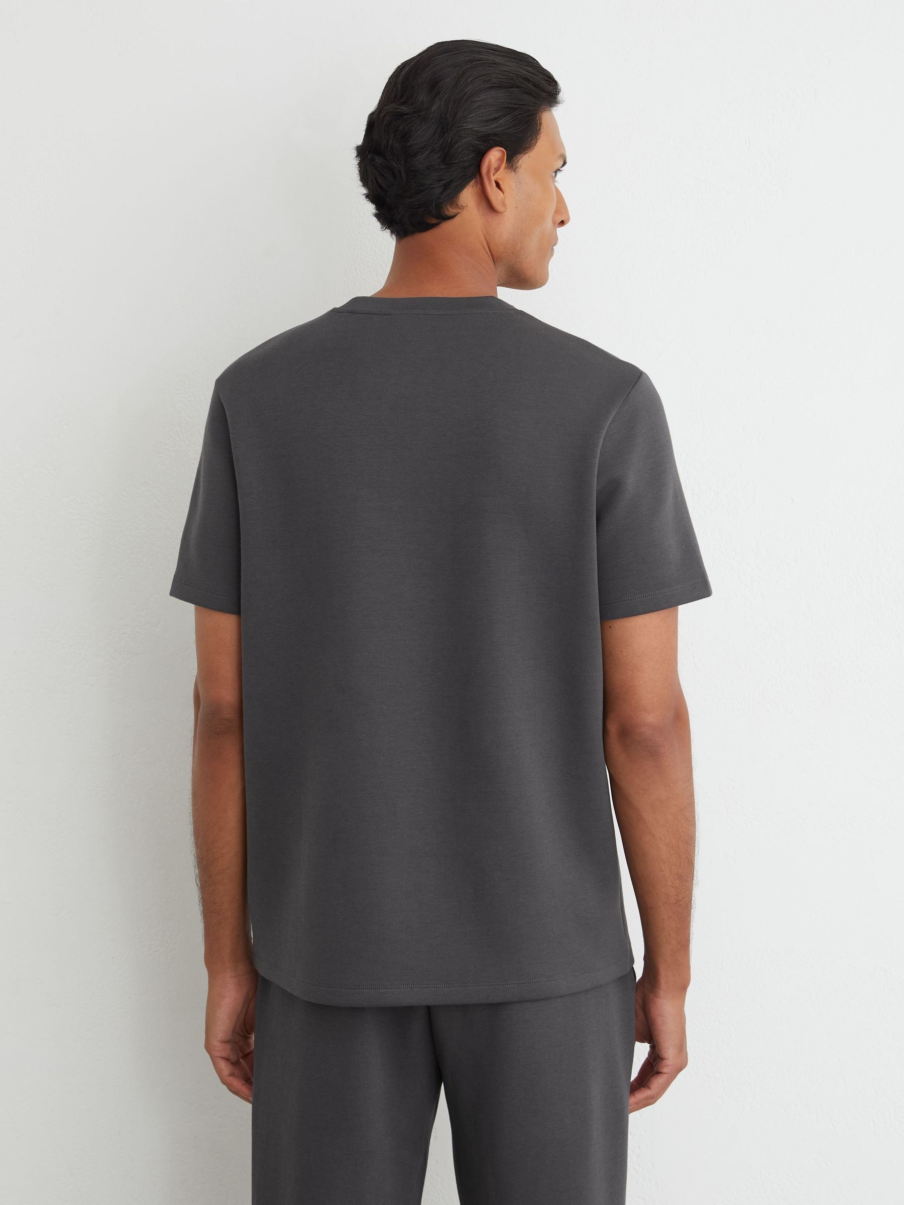 Premium Interlock Modern-Fit T-Shirt in Charcoal Grey - Image 5 of 7