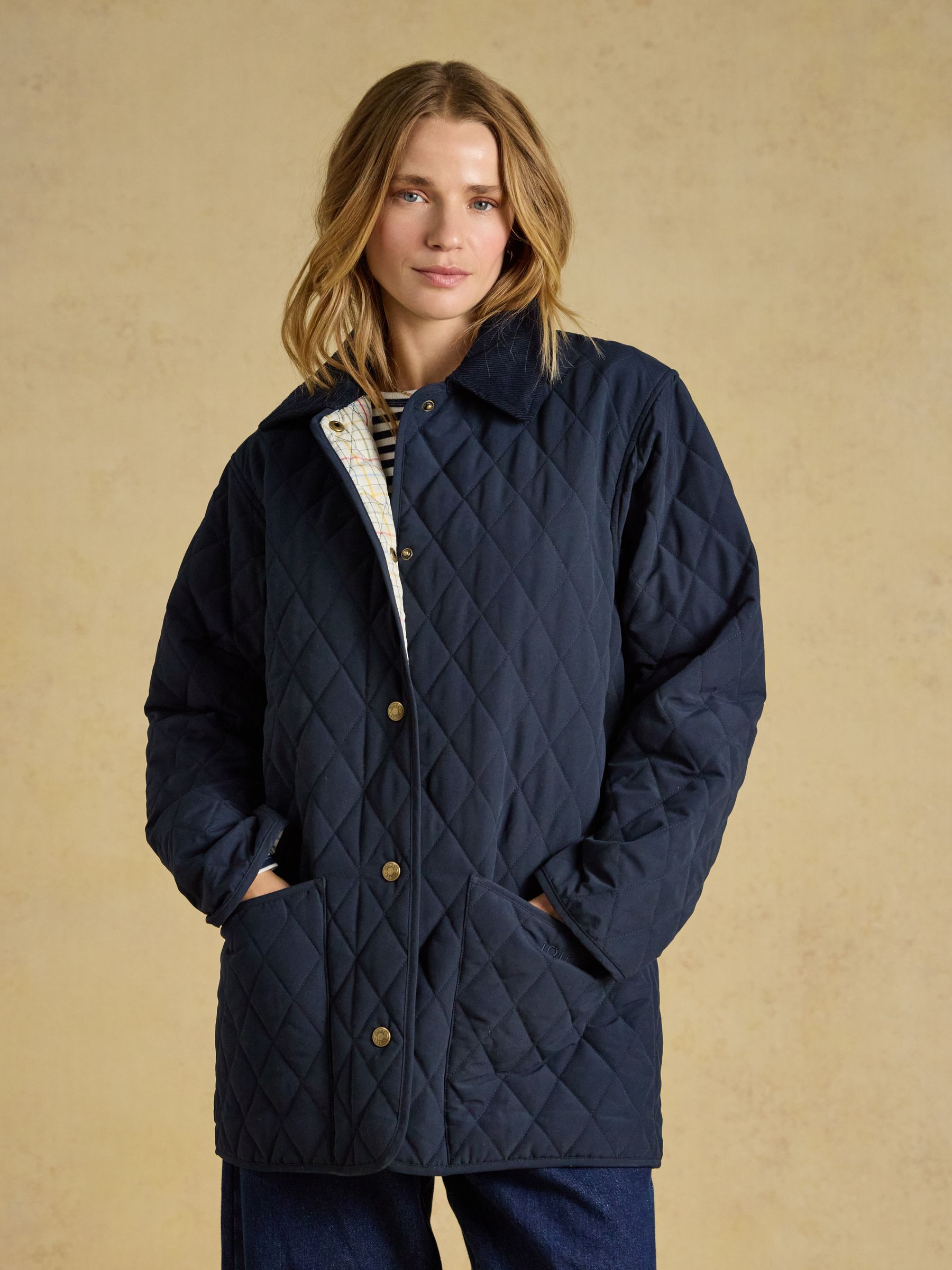 Oakham Navy Oversized Quilted Barn Jacket - Image 2 of 12
