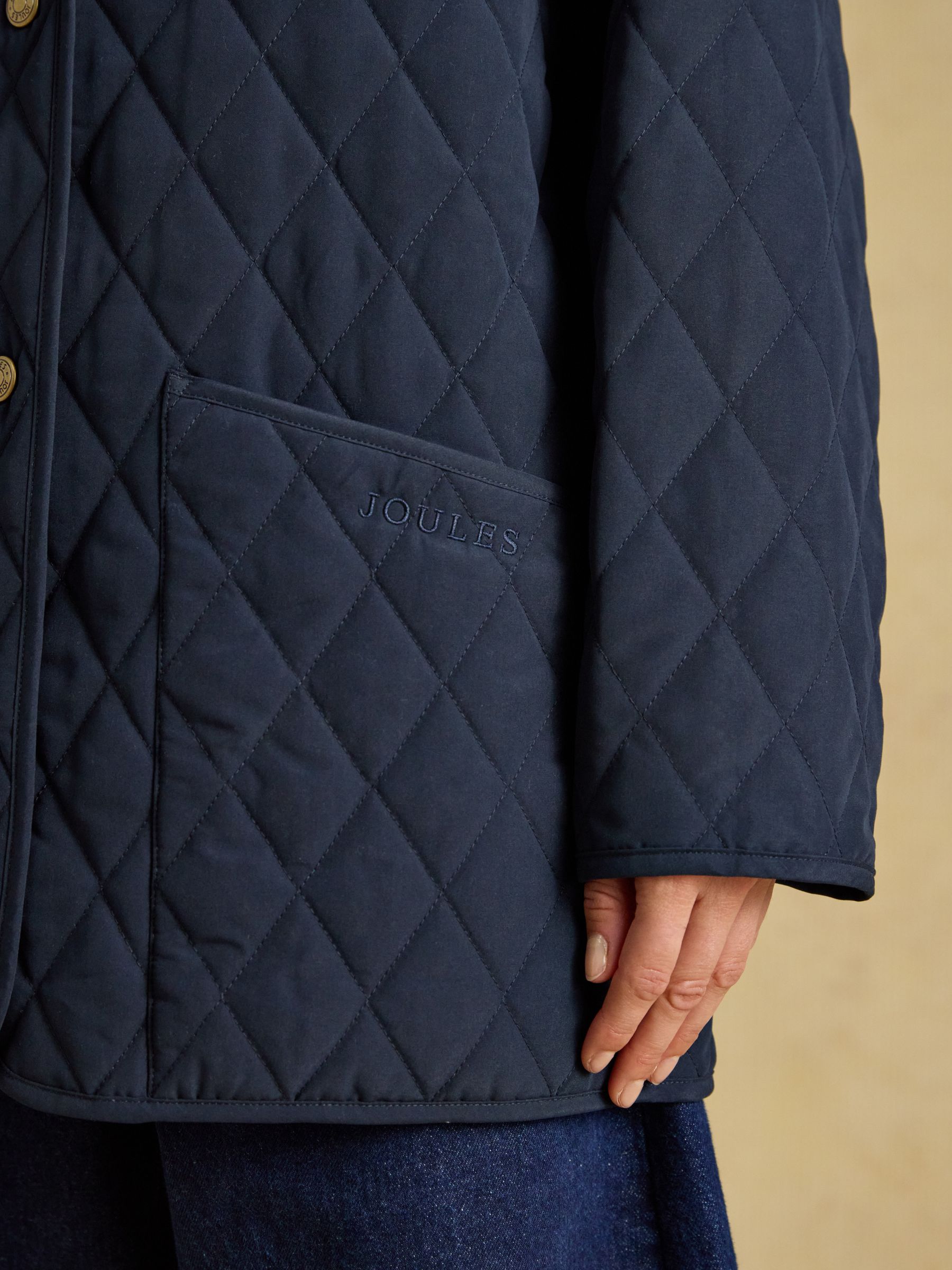 Oakham Navy Oversized Quilted Barn Jacket - Image 4 of 12