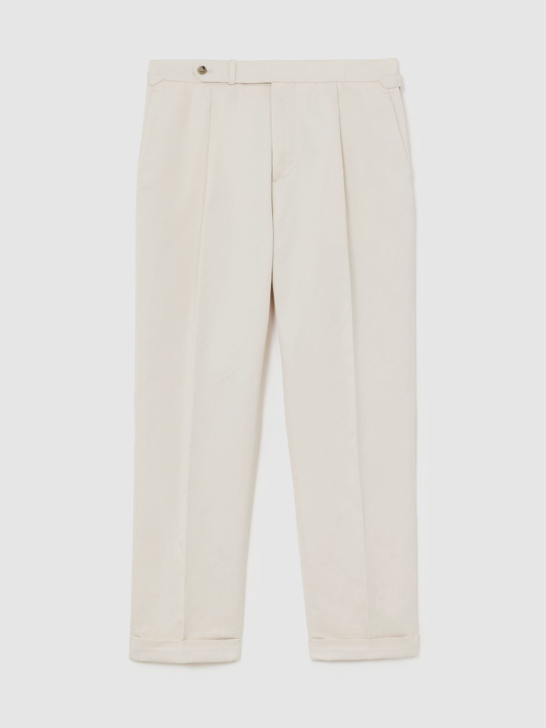 Atelier Cotton-Blend Classic-Fit Trousers in Stone - Billede 2 af 7