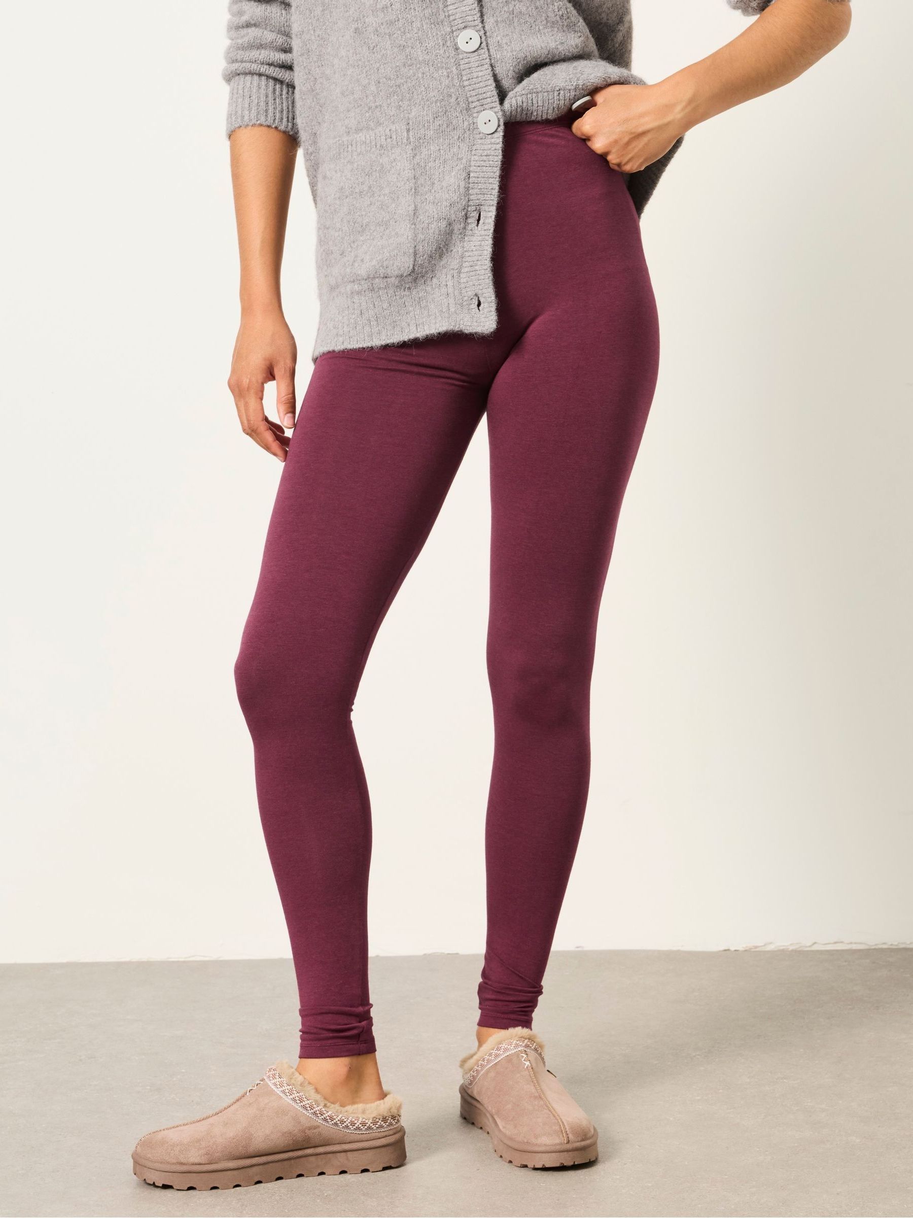 2 Pack Meribel Plum/Black Leggings - Image 4 of 8