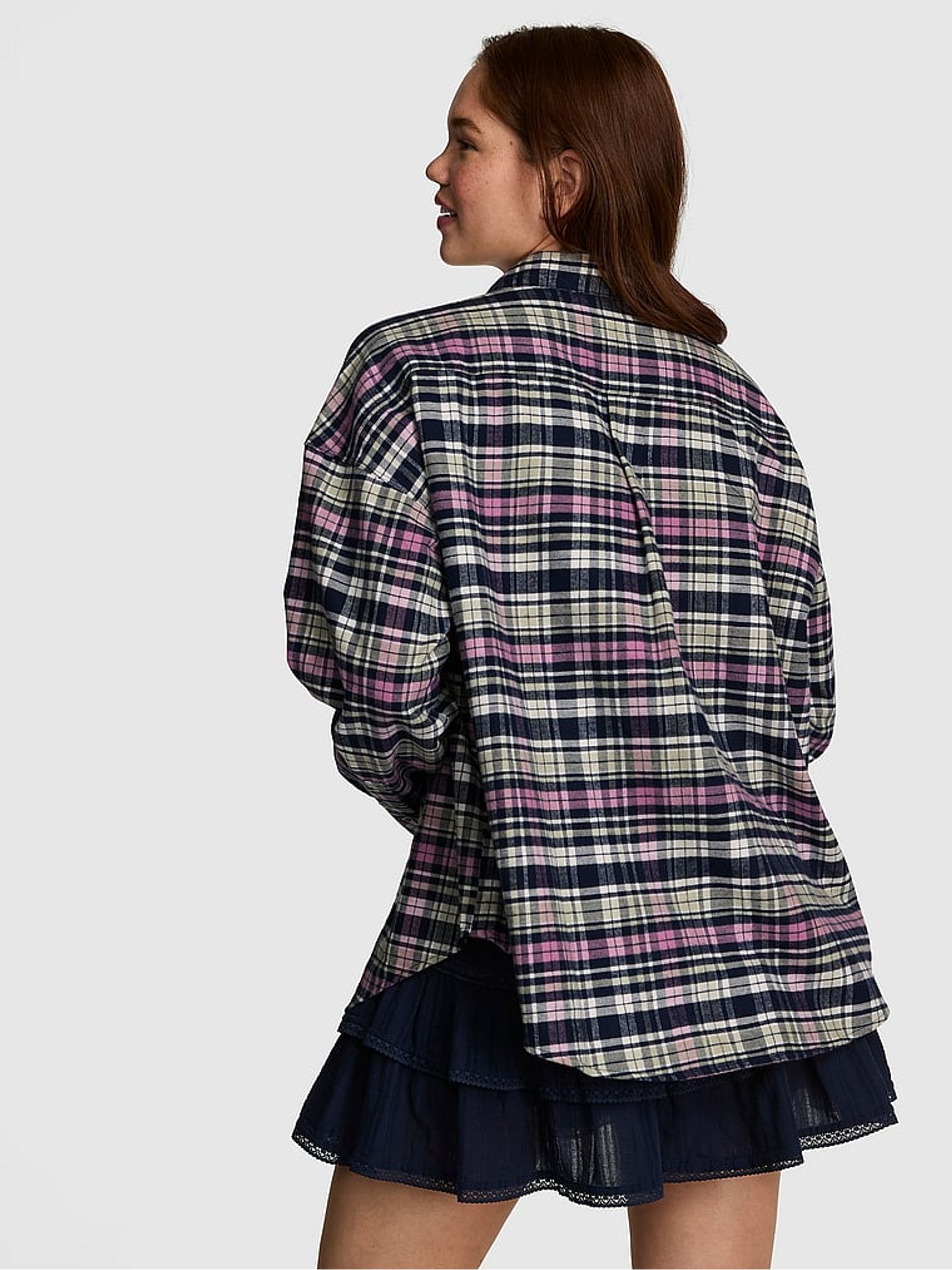 Woodland Green Tartan Flannel Pyjama Top - Image 2 of 2 Woodland Green Tartan Flannel Pyjama Top - Image 2 of 2