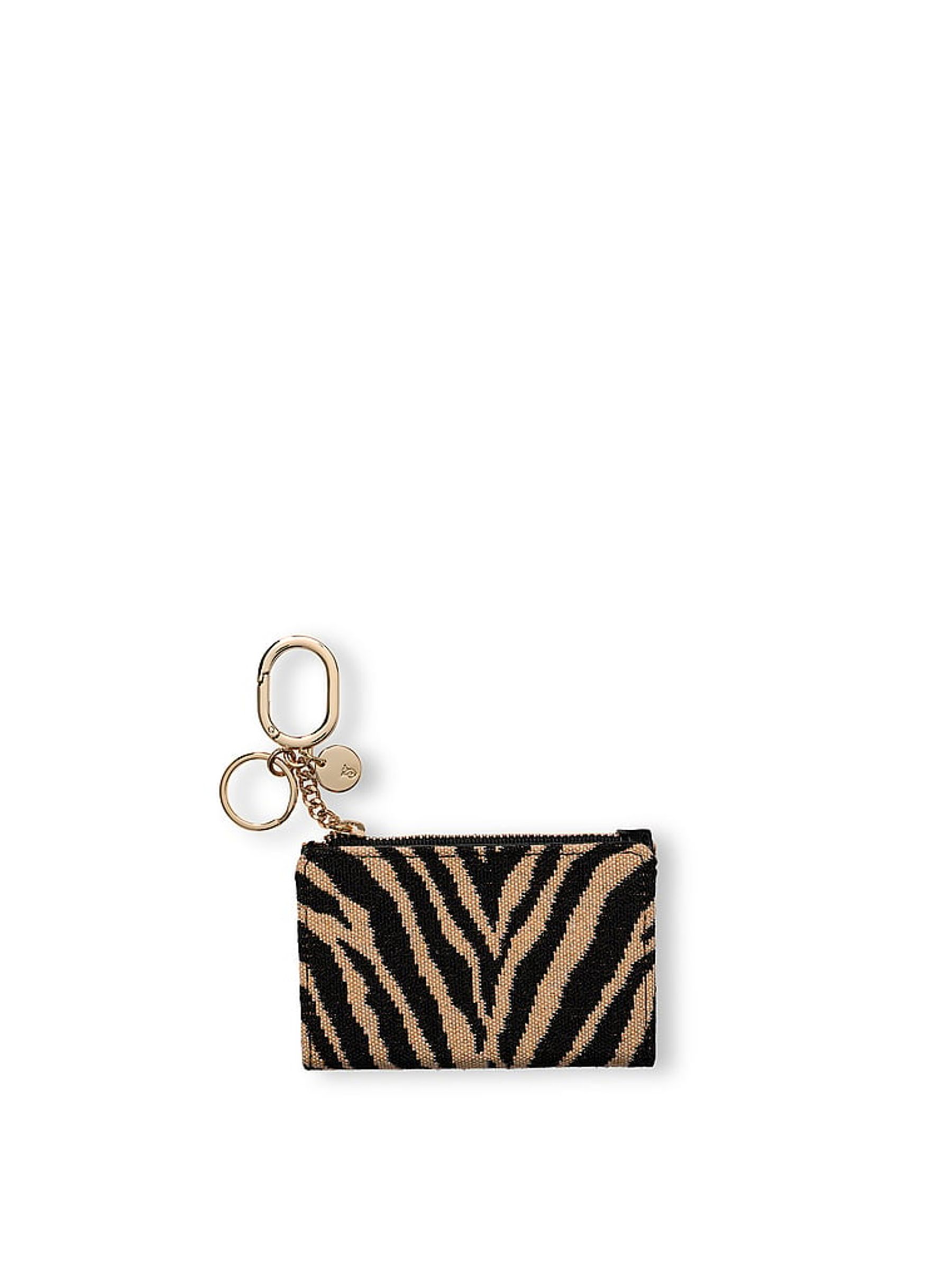 Brown Tiger Stripe Foldable Keyring Card Holder - Image 1 of 3