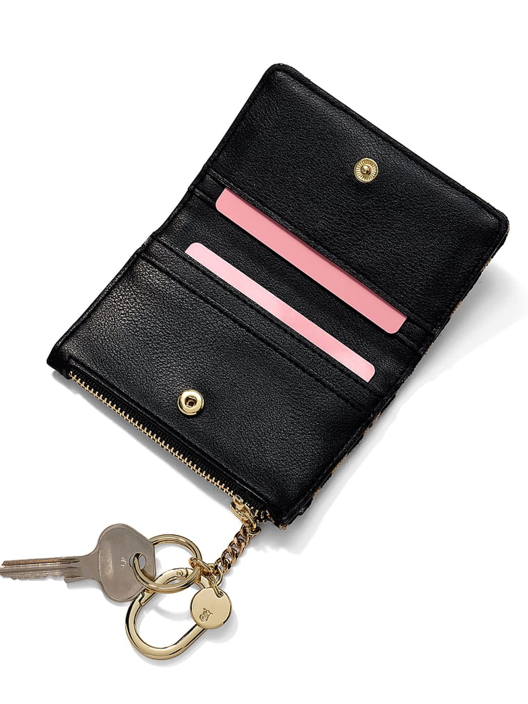 Brown Tiger Stripe Foldable Keyring Card Holder - Image 2 of 3