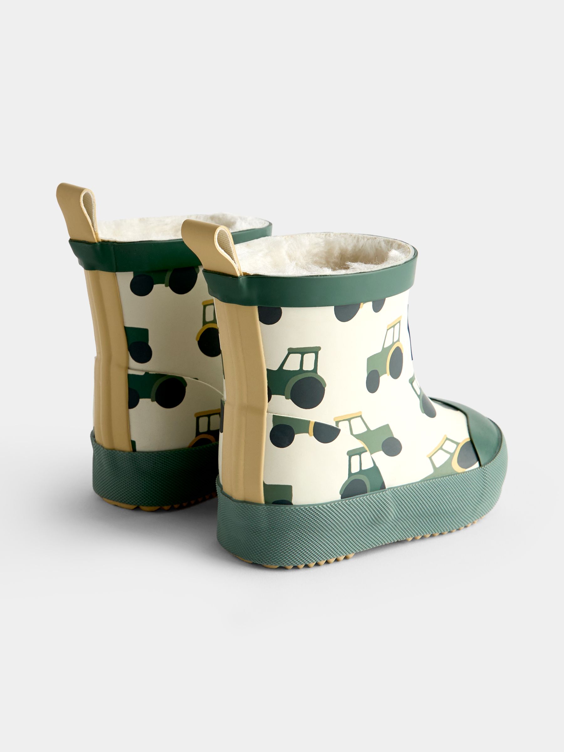 Green Tractor Cosy Ankle Wellies - Image 2 of 4