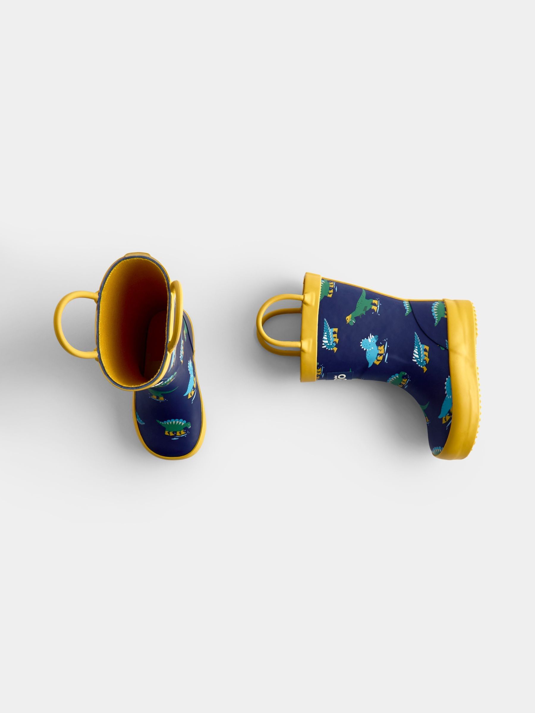 Navy Dino Handle Wellies - Image 4 of 4 Navy Dino Handle Wellies - Image 4 of 4
