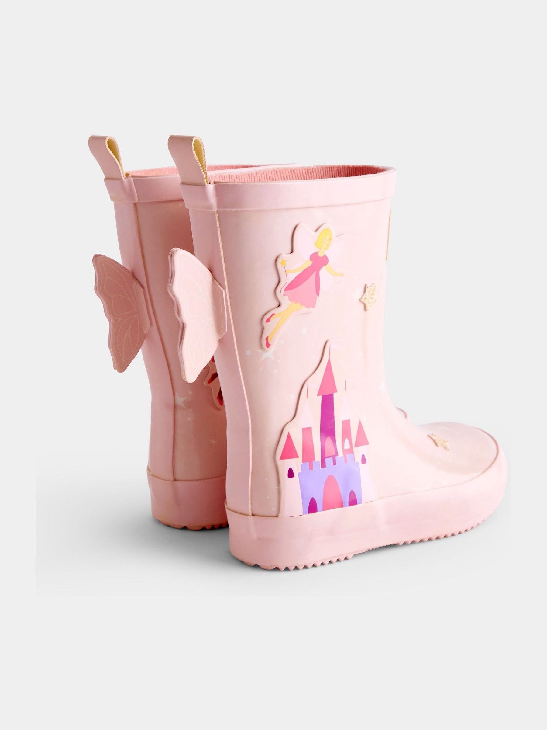Pink Fairy Wing Cosy Lined Wellies - Image 2 of 5