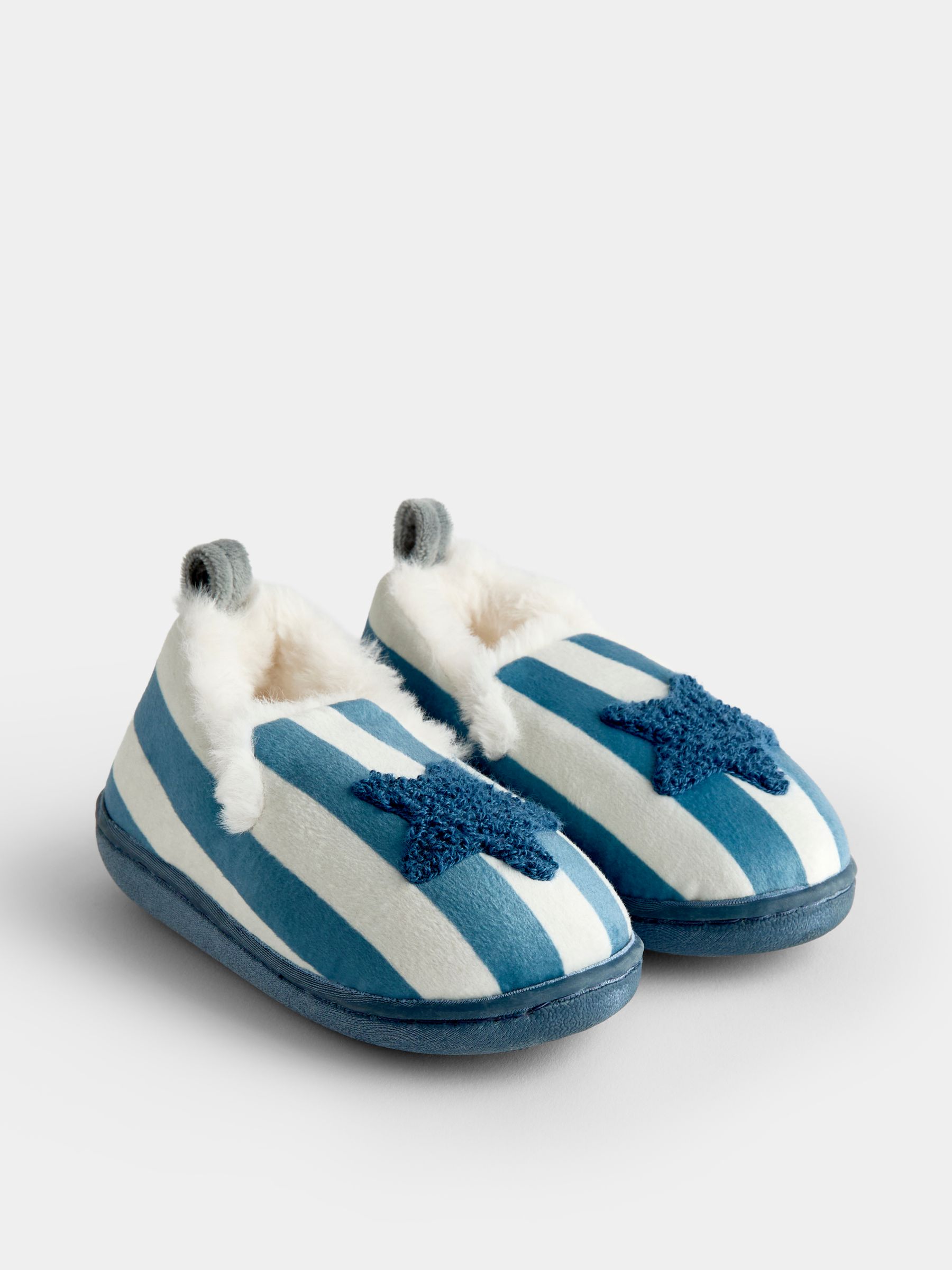 Blue Stripe Star Slippers - Image 1 of 4 Blue Stripe Star Slippers - Image 1 of 4
