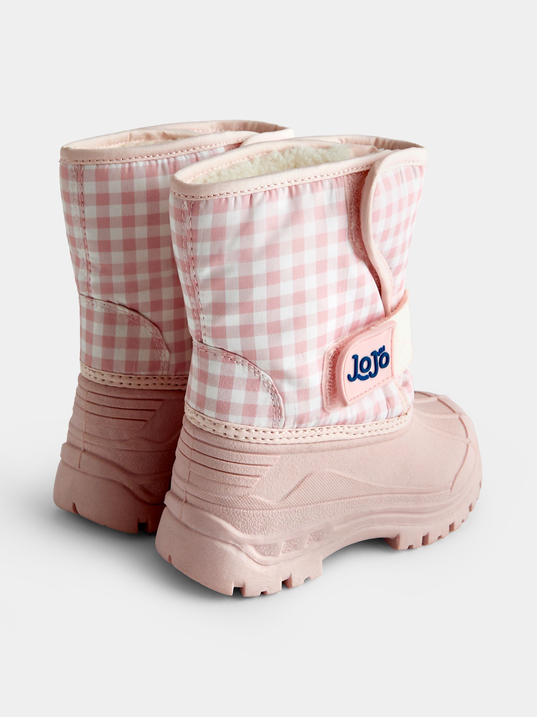 Pink Gingham Alpine Snow Boots - Image 2 of 4 Pink Gingham Alpine Snow Boots - Image 2 of 4