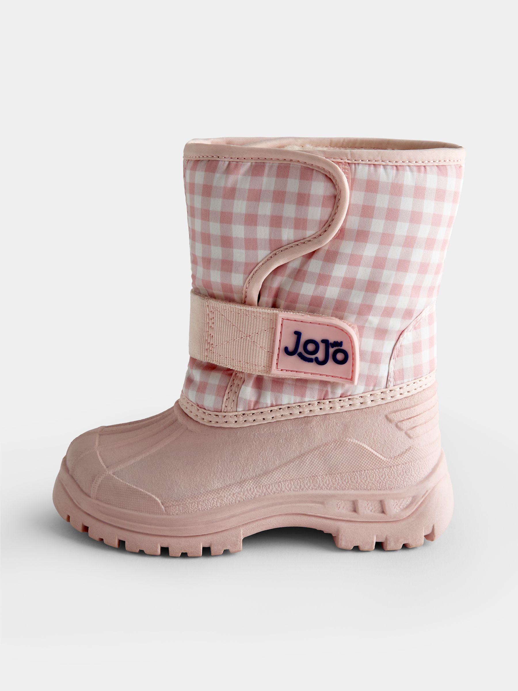 Pink Gingham Alpine Snow Boots - Image 3 of 4