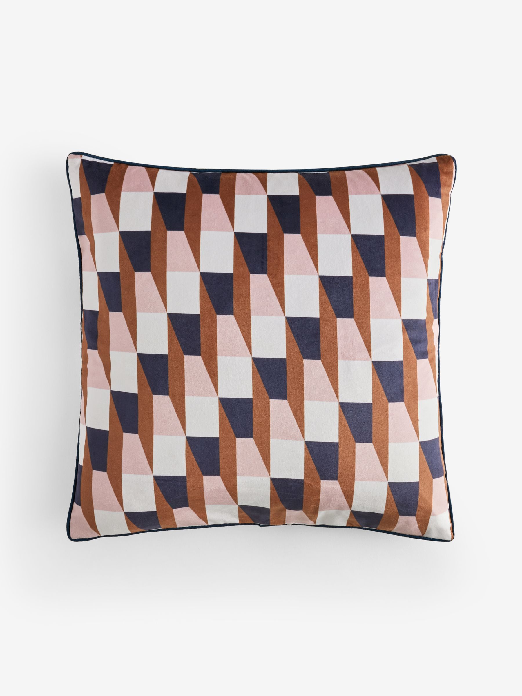 Velvet Tulia Cushion in Rust Red - Image 4 of 5