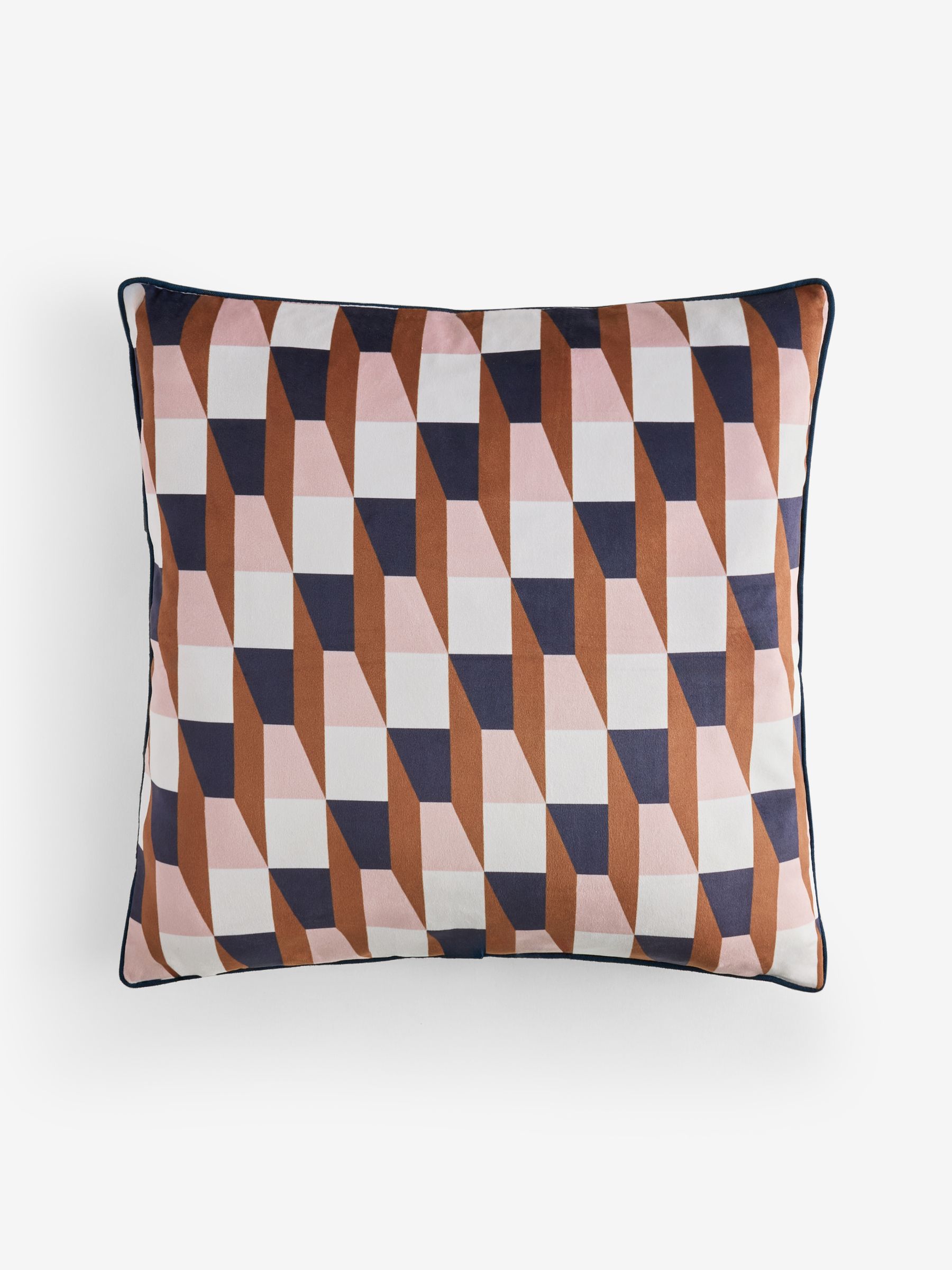 Velvet Tulia Cushion in Rust Red - Image 5 of 5 Velvet Tulia Cushion in Rust Red - Image 5 of 5
