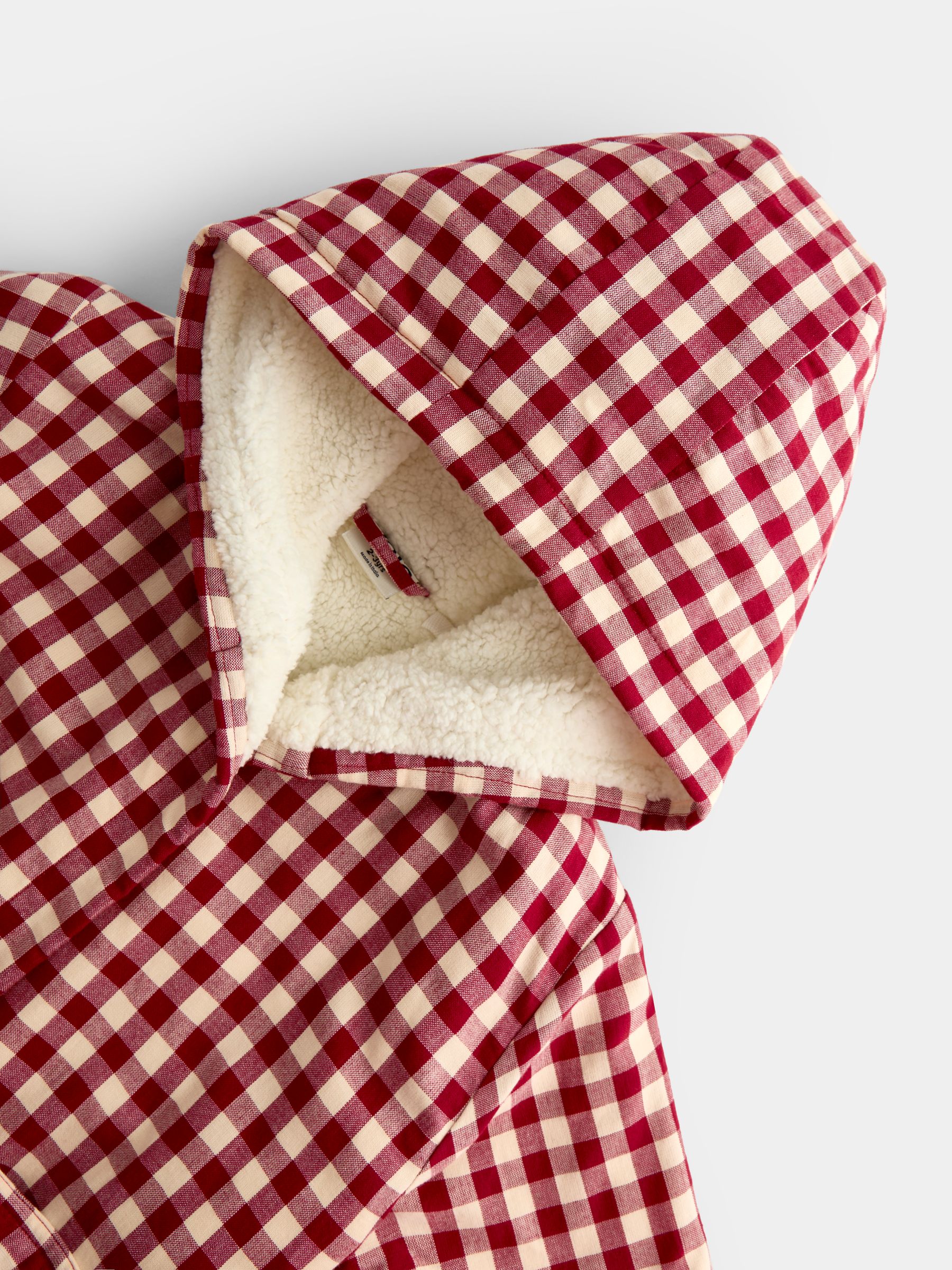 Burgundy Gingham Dressing Gown - Image 5 of 6