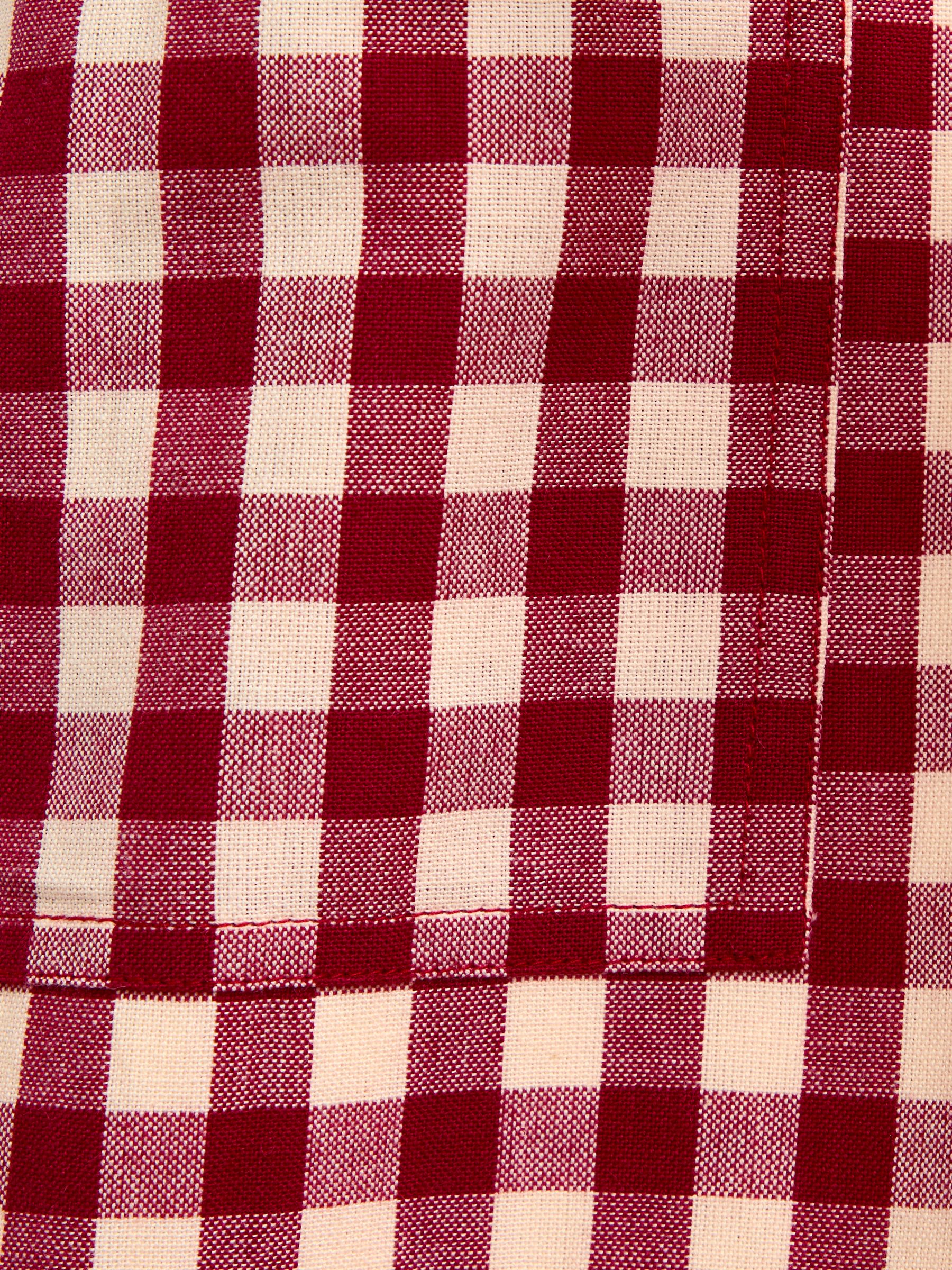 Burgundy Gingham Dressing Gown - Image 6 of 6