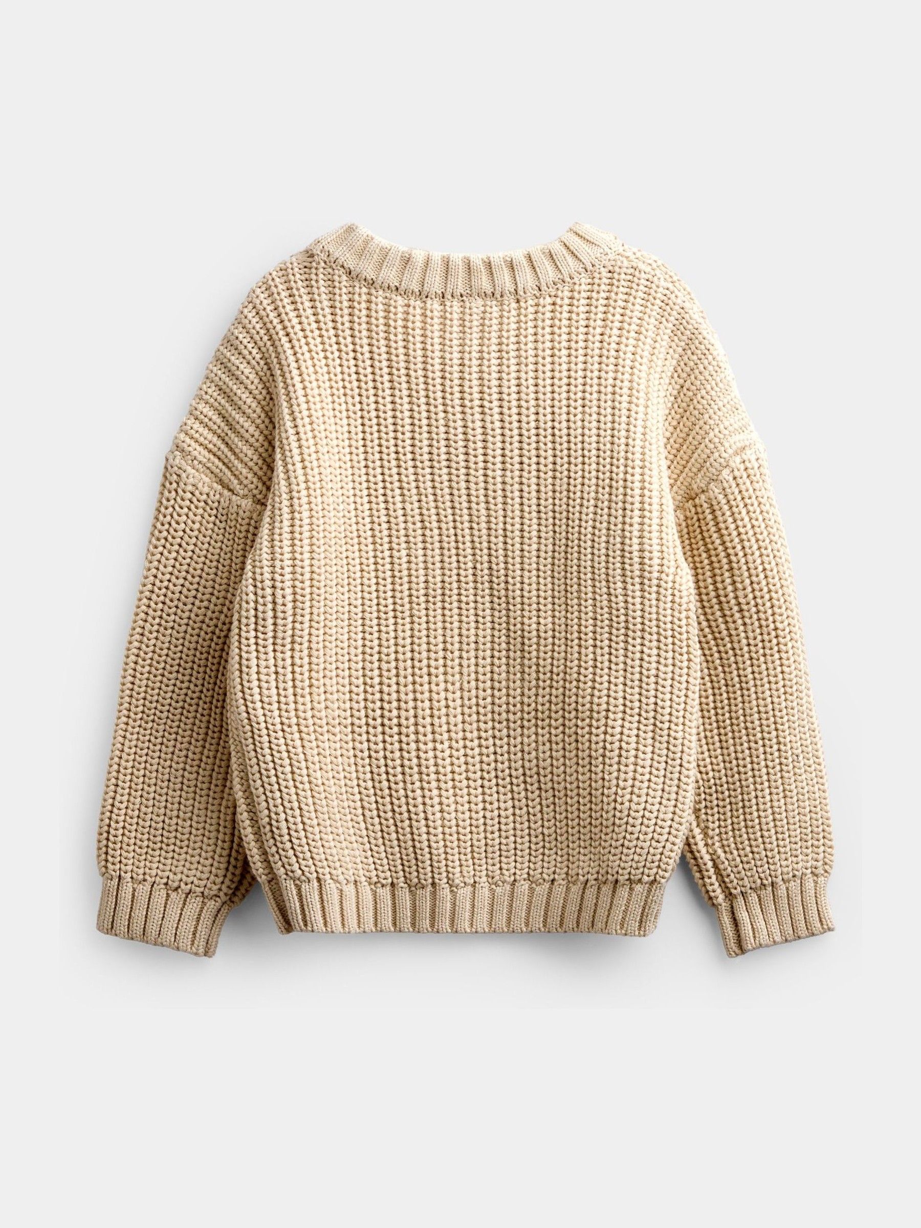 Natural Pumpkin Embroidered Knitted Jumper - Image 2 of 4