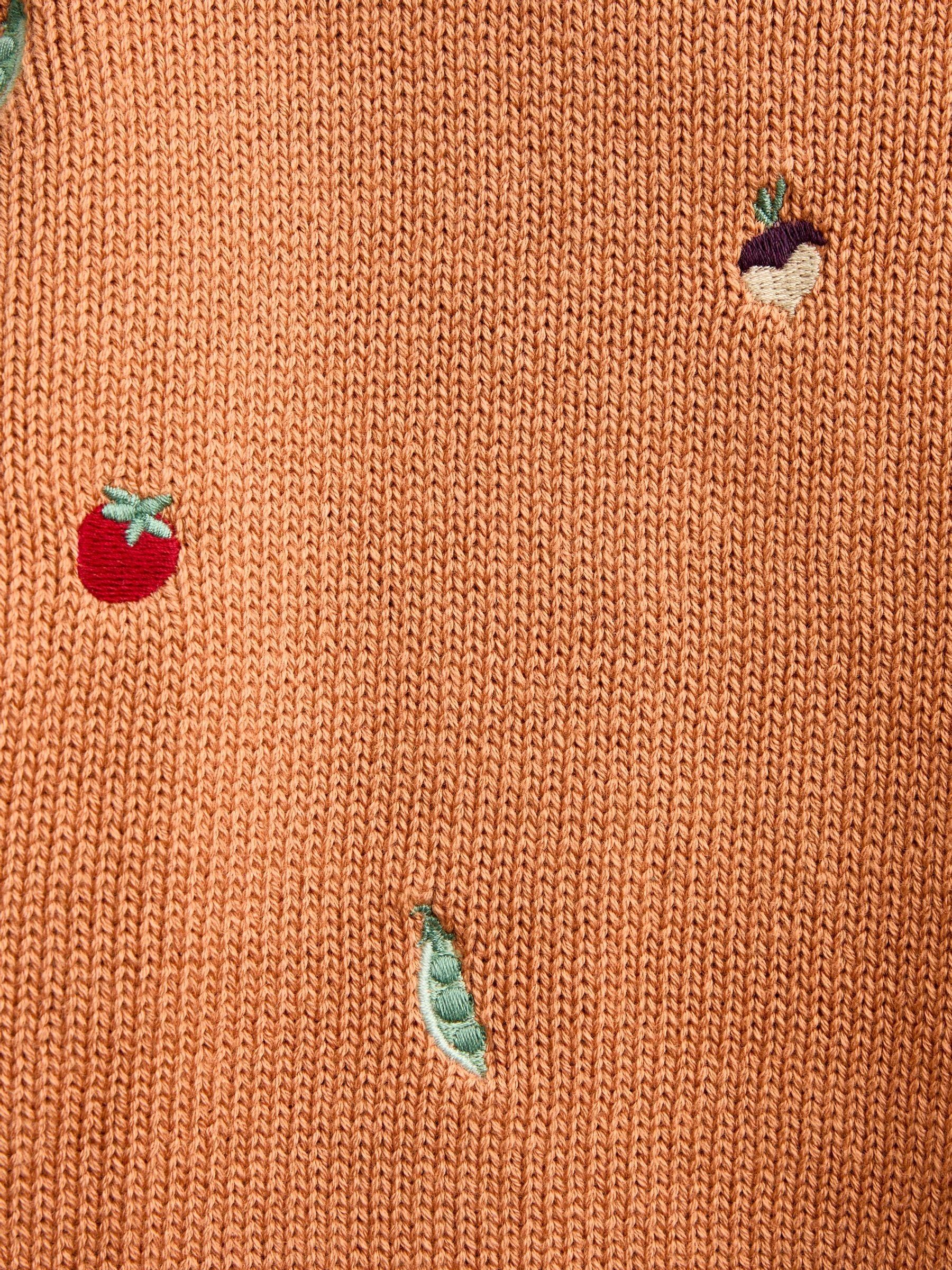 Rust Orange Harvest Embroidered Knitted Jumper - Image 4 of 4 Rust Orange Harvest Embroidered Knitted Jumper - Image 4 of 4