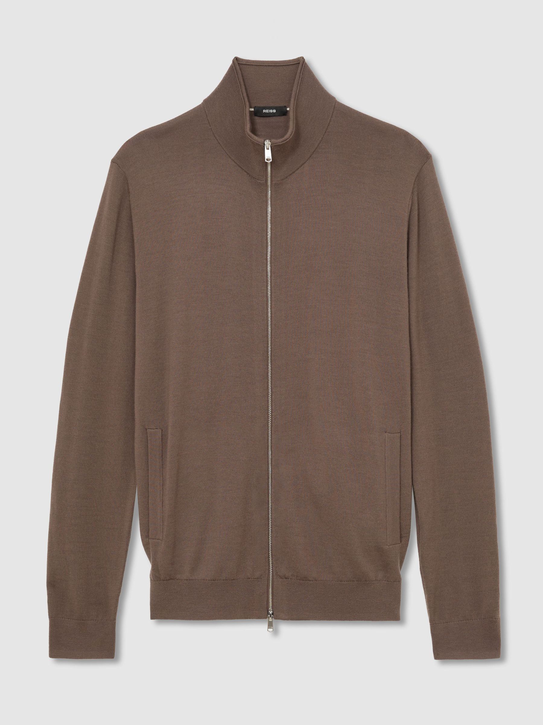 Knitted Cardigan in Ridge Brown - Bild 2 av 6