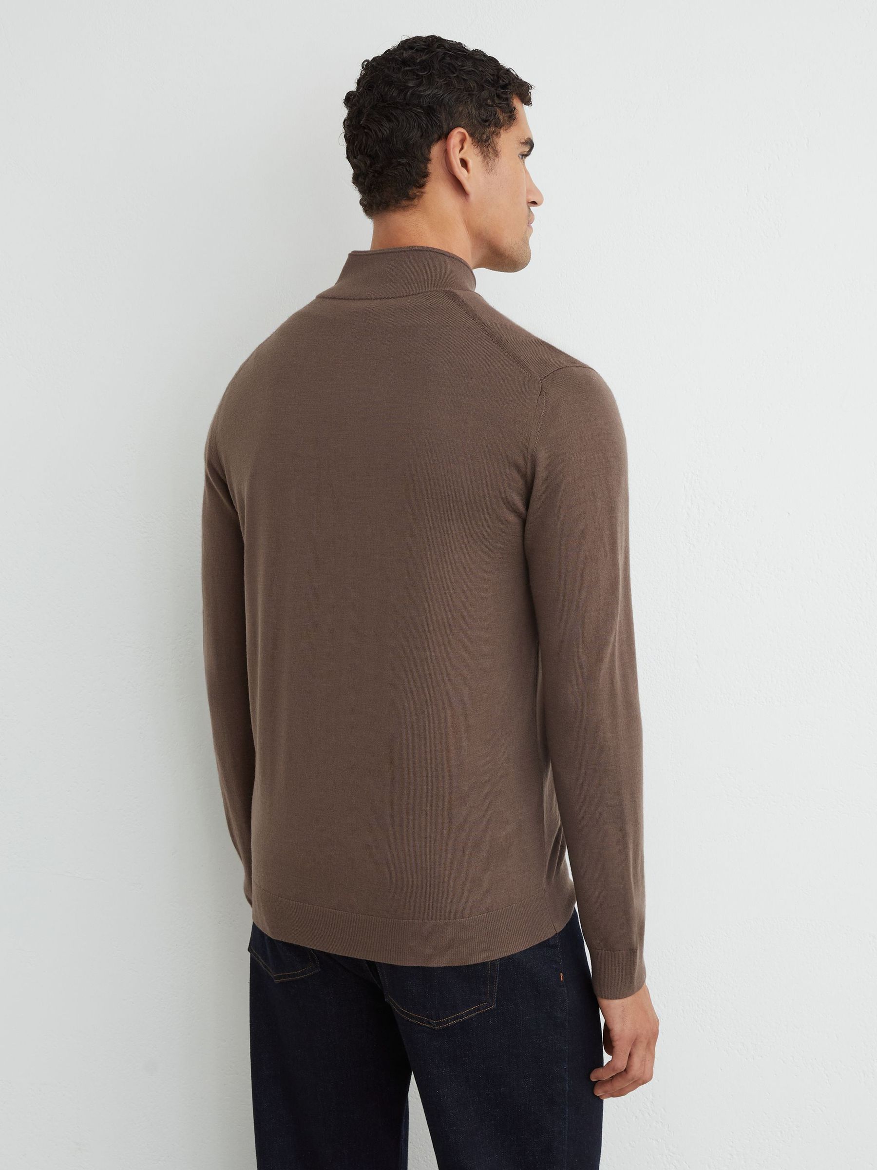 Knitted Cardigan in Ridge Brown - Bild 4 av 6