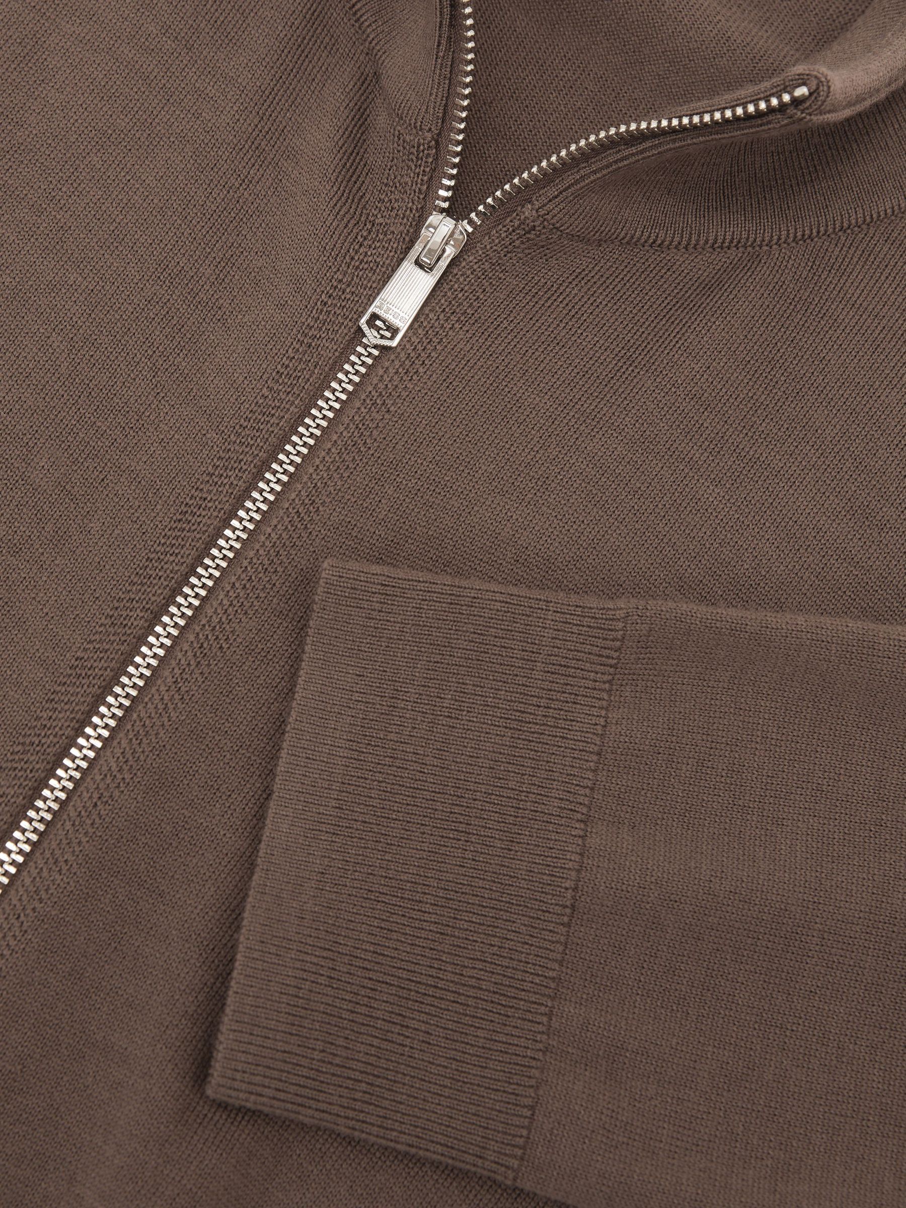 Knitted Cardigan in Ridge Brown - Bild 6 av 6