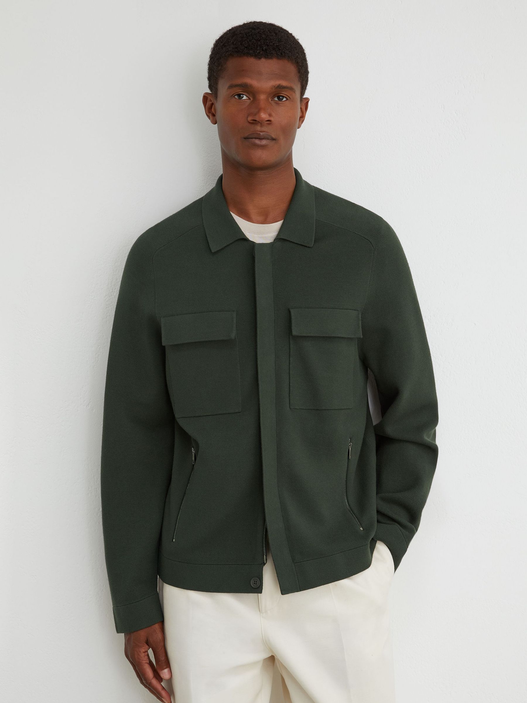 Cardigan in Dark Green - Image 1 of 6