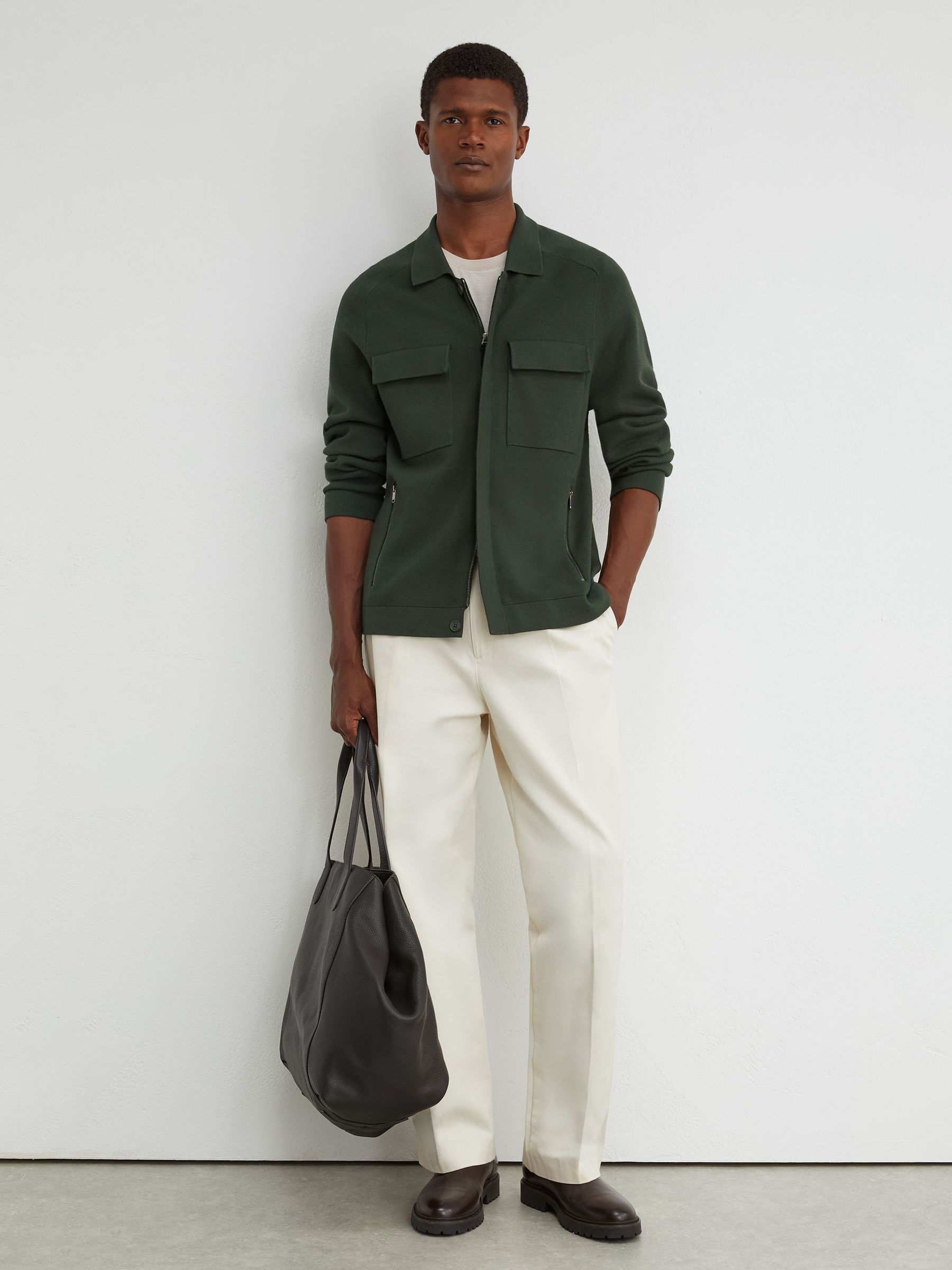 Cardigan in Dark Green - Image 3 of 6