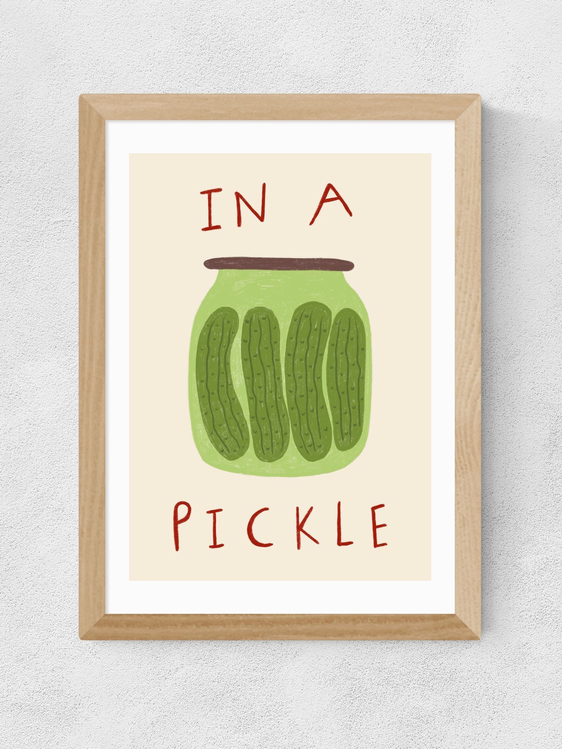 East End Prints Oak Pickle Wall Art Print by Amber May Art - Image 2 of 2