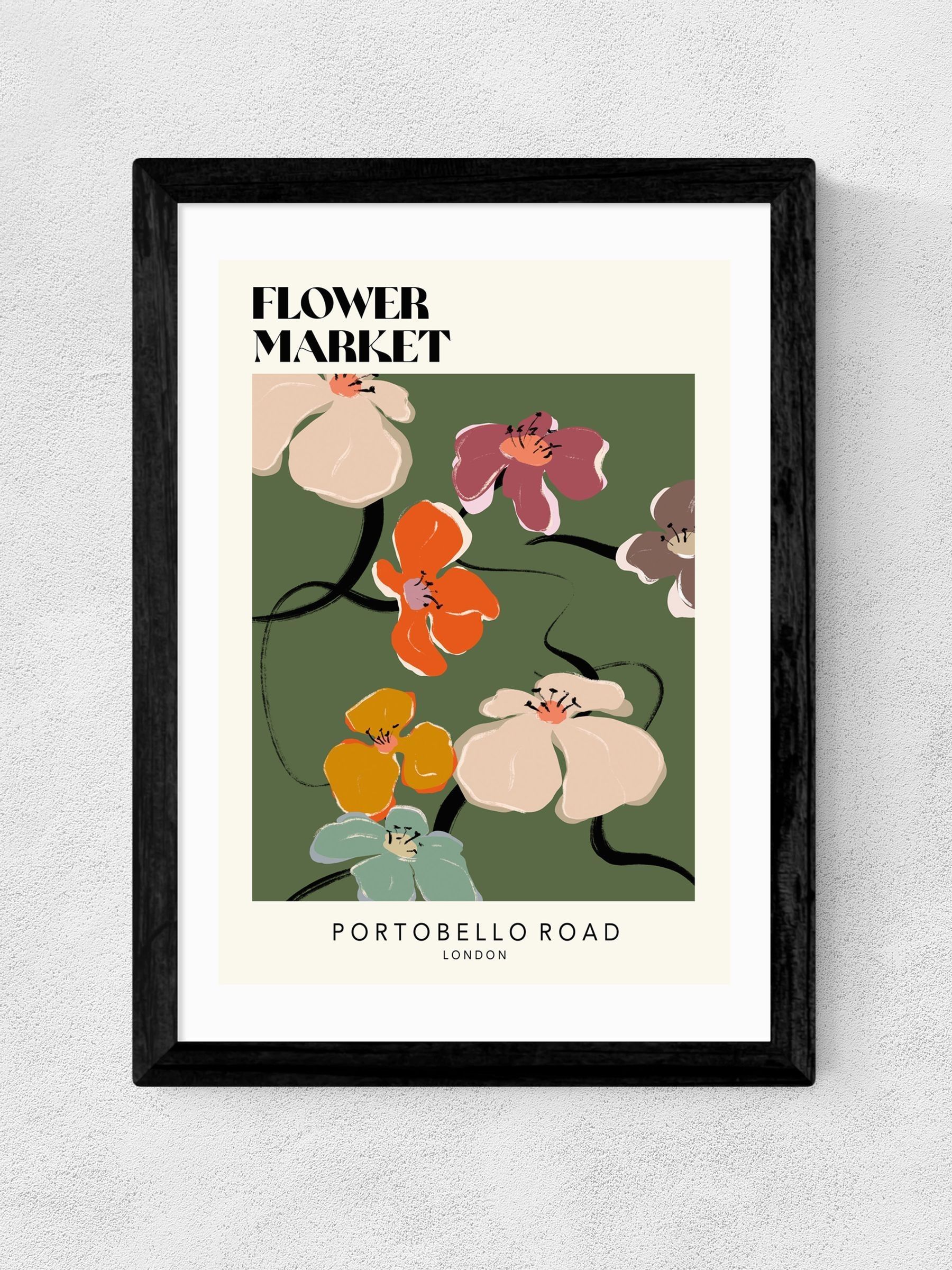 East End Prints Black Portobello Road Wall Art Print by Luxe Poster Co - Image 2 of 2 East End Prints Black Portobello Road Wall Art Print by Luxe Poster Co - Image 2 of 2
