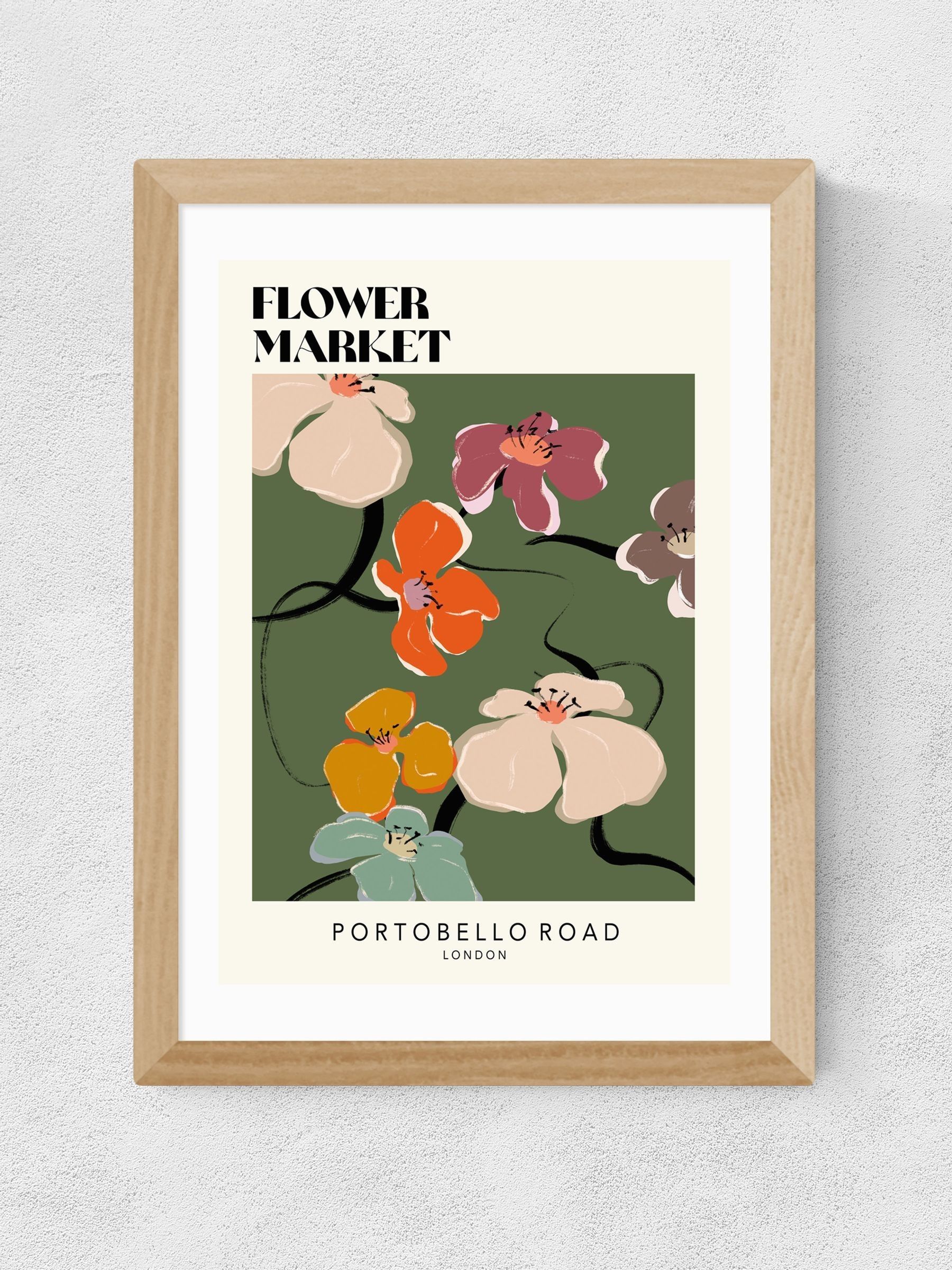 East End Prints Oak Portobello Road Wall Art Print by Luxe Poster Co - Image 2 of 2 East End Prints Oak Portobello Road Wall Art Print by Luxe Poster Co - Image 2 of 2