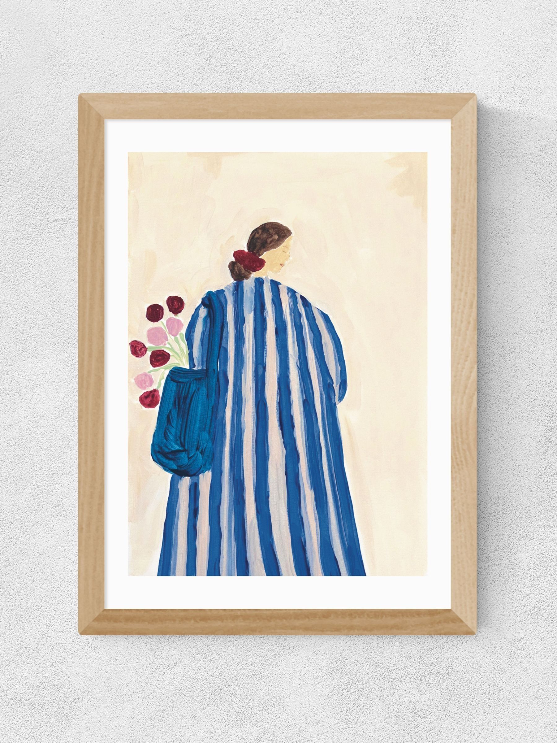 East End Prints Oak Lady With Flowers Wall Art Print by She Snacks and Paints - Image 2 of 2