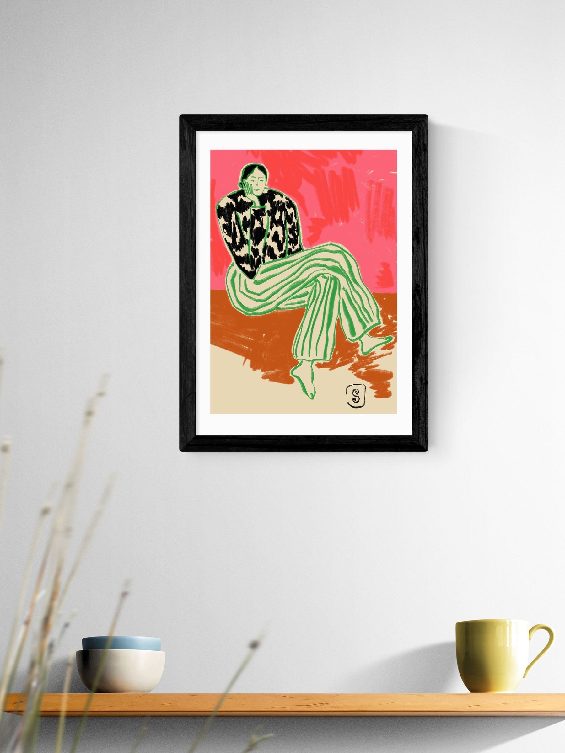 East End Prints Black Calm Wall Art Print by Sandra Poliakov - Image 1 of 2 East End Prints Black Calm Wall Art Print by Sandra Poliakov - Image 1 of 2