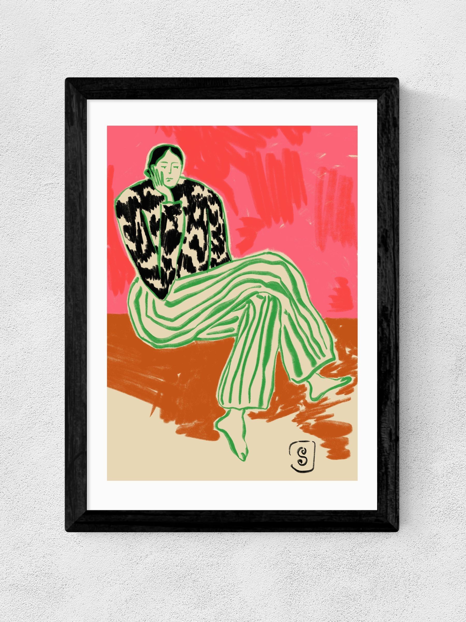 East End Prints Black Calm Wall Art Print by Sandra Poliakov - Image 2 of 2 East End Prints Black Calm Wall Art Print by Sandra Poliakov - Image 2 of 2
