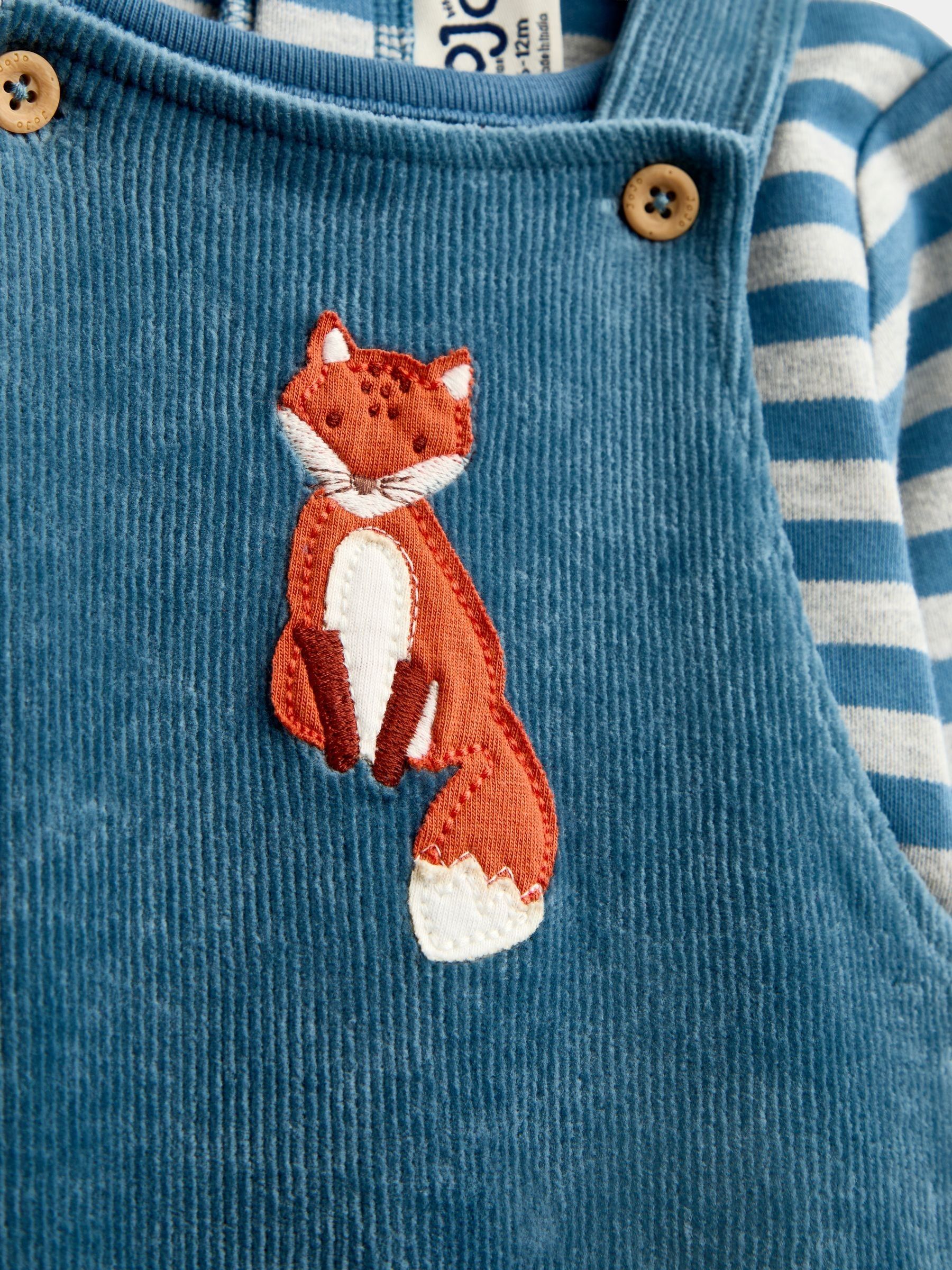 Blue Fox Jersey Dungaree & Bodysuit Set - Image 6 of 6