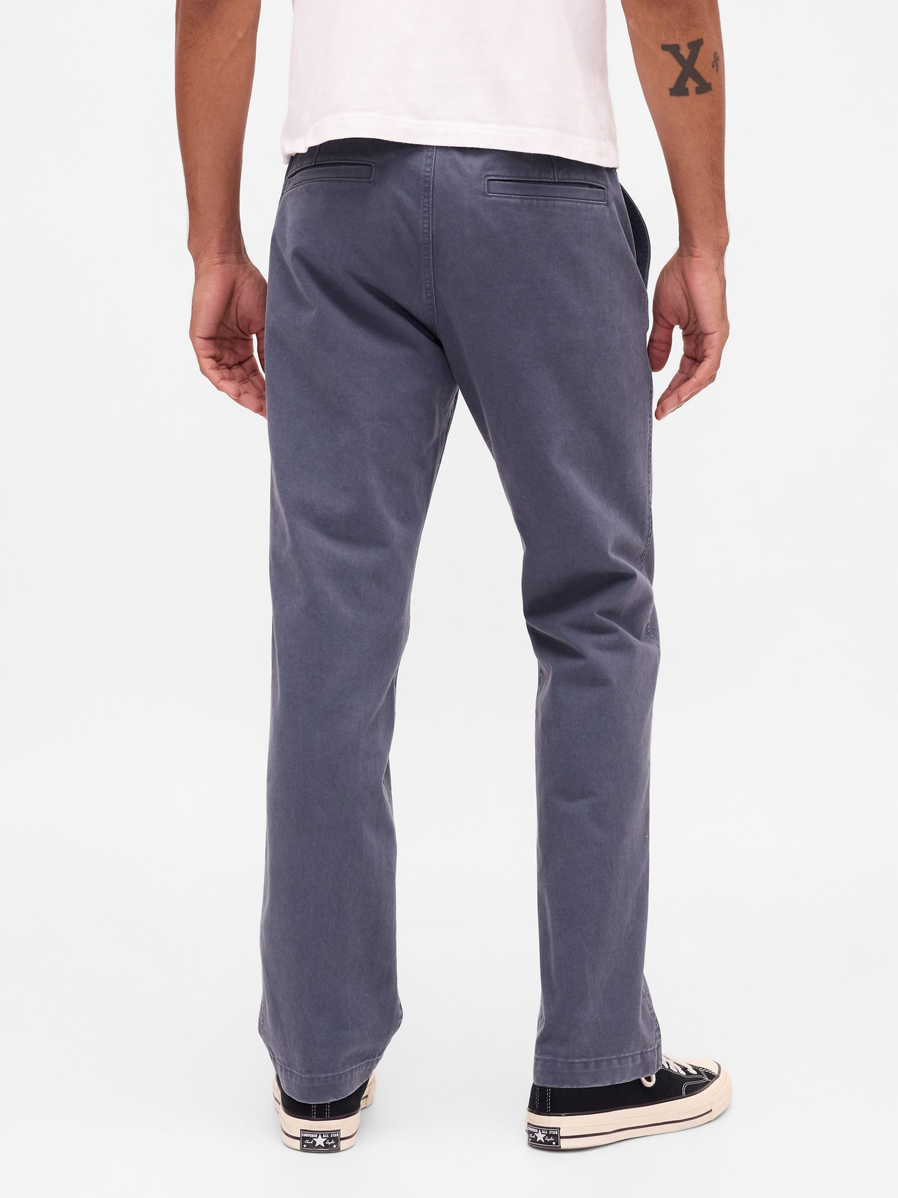 Blue Heavyweight Twill Relaxed Straight Chinos - Image 2 of 5