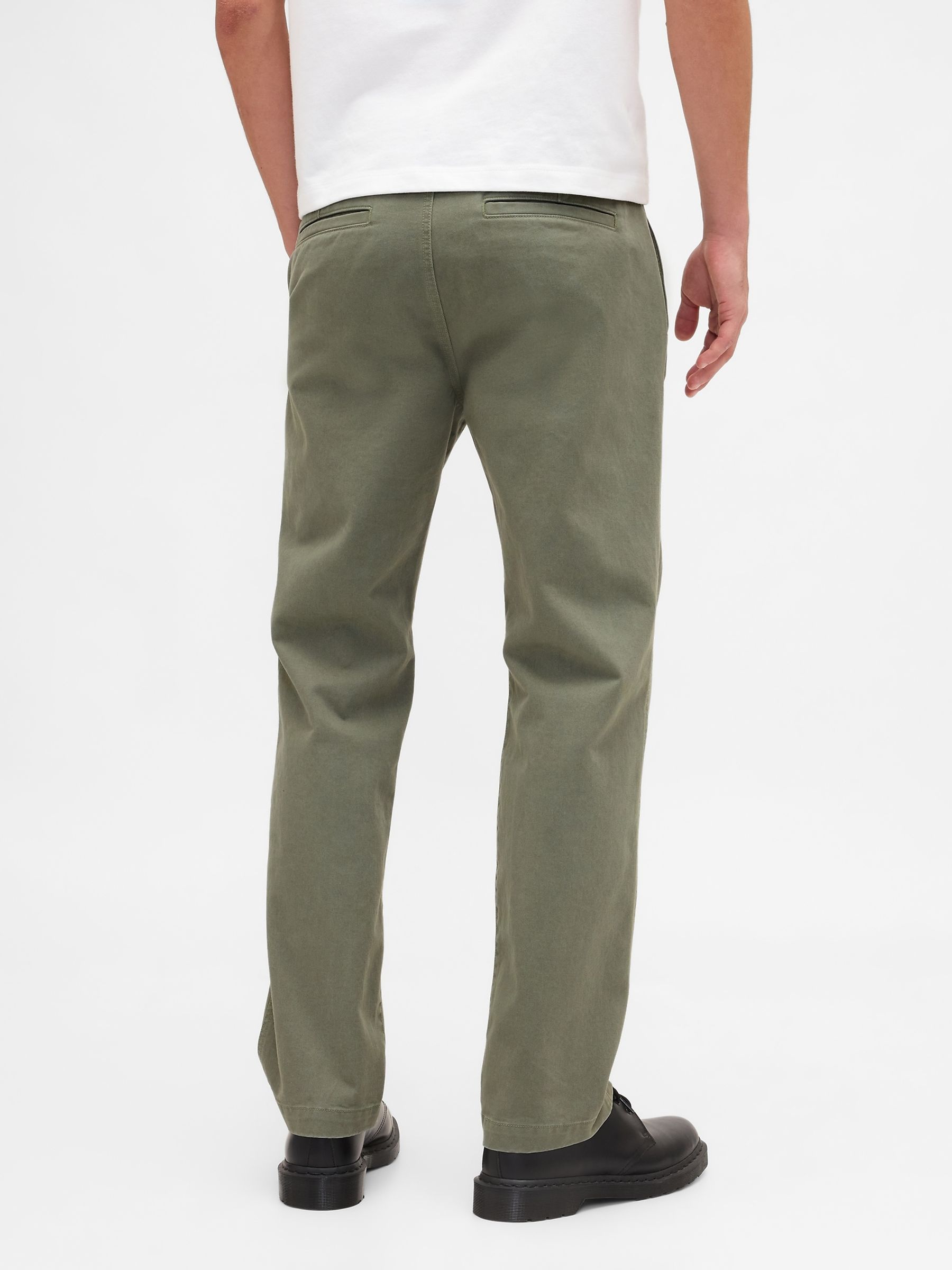 Green Heavyweight Twill Relaxed Straight Chinos - Image 2 of 5