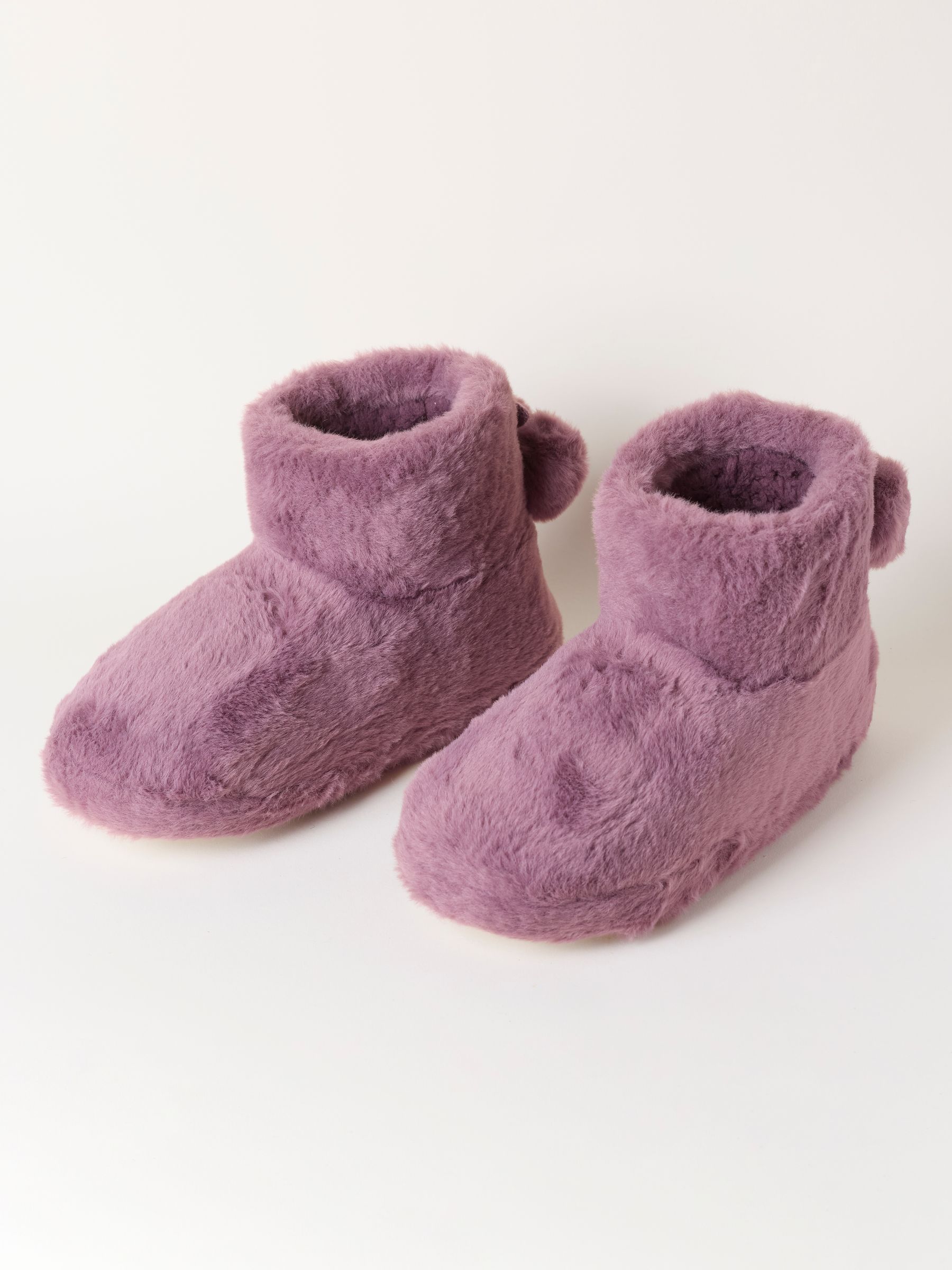 Farah Purple Faux Fur Boot Slipper - Image 2 of 3