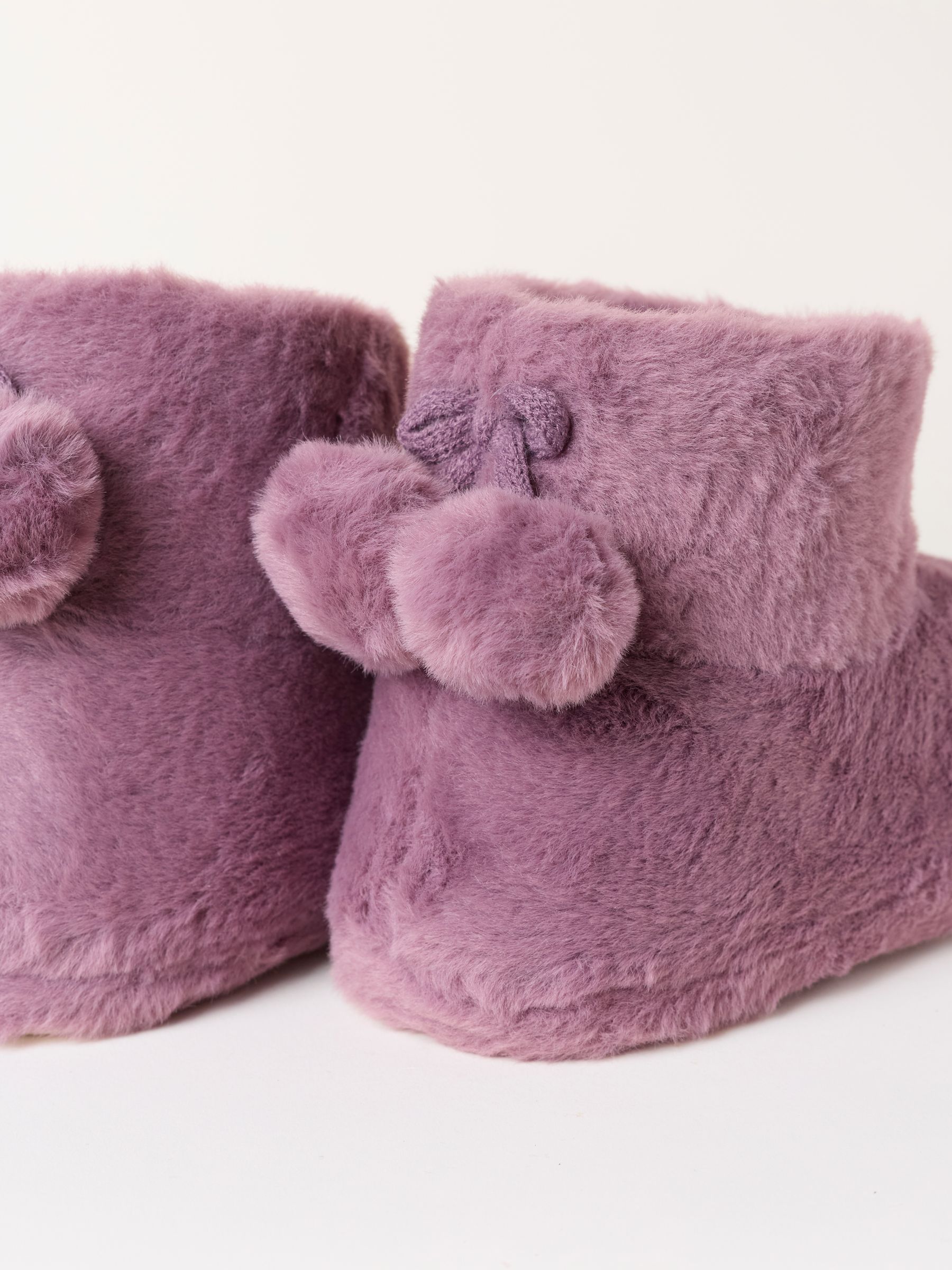 Farah Purple Faux Fur Boot Slipper - Image 3 of 3