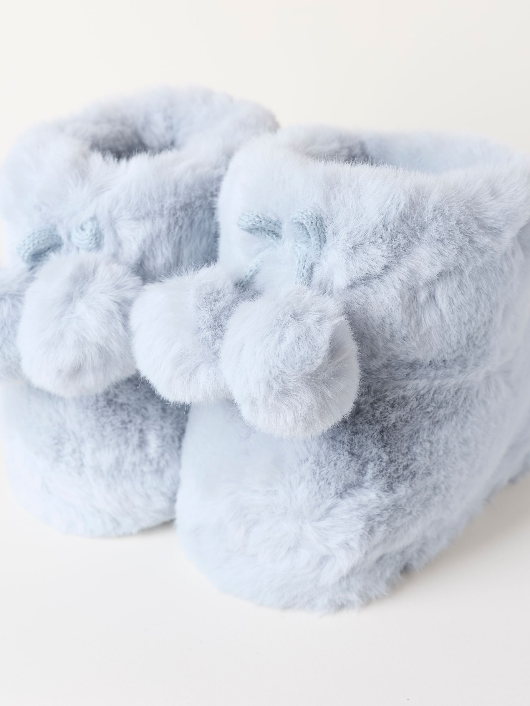 Farah Light Blue Faux Fur Boot Slipper - Image 2 of 3