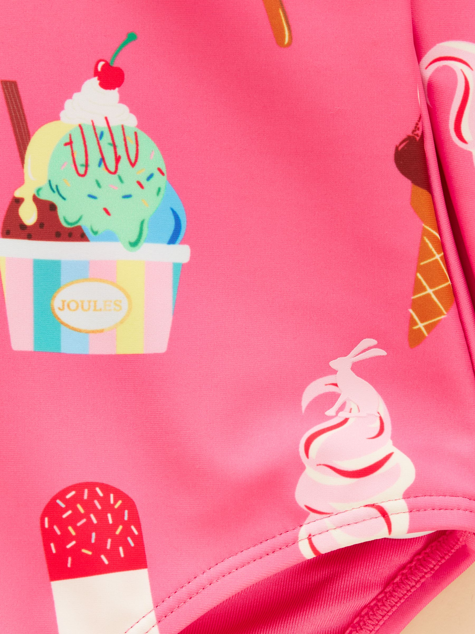 Girls' Pink Ice Cream Long Sleeve Sunsafe Swimsuit - Image 4 of 4