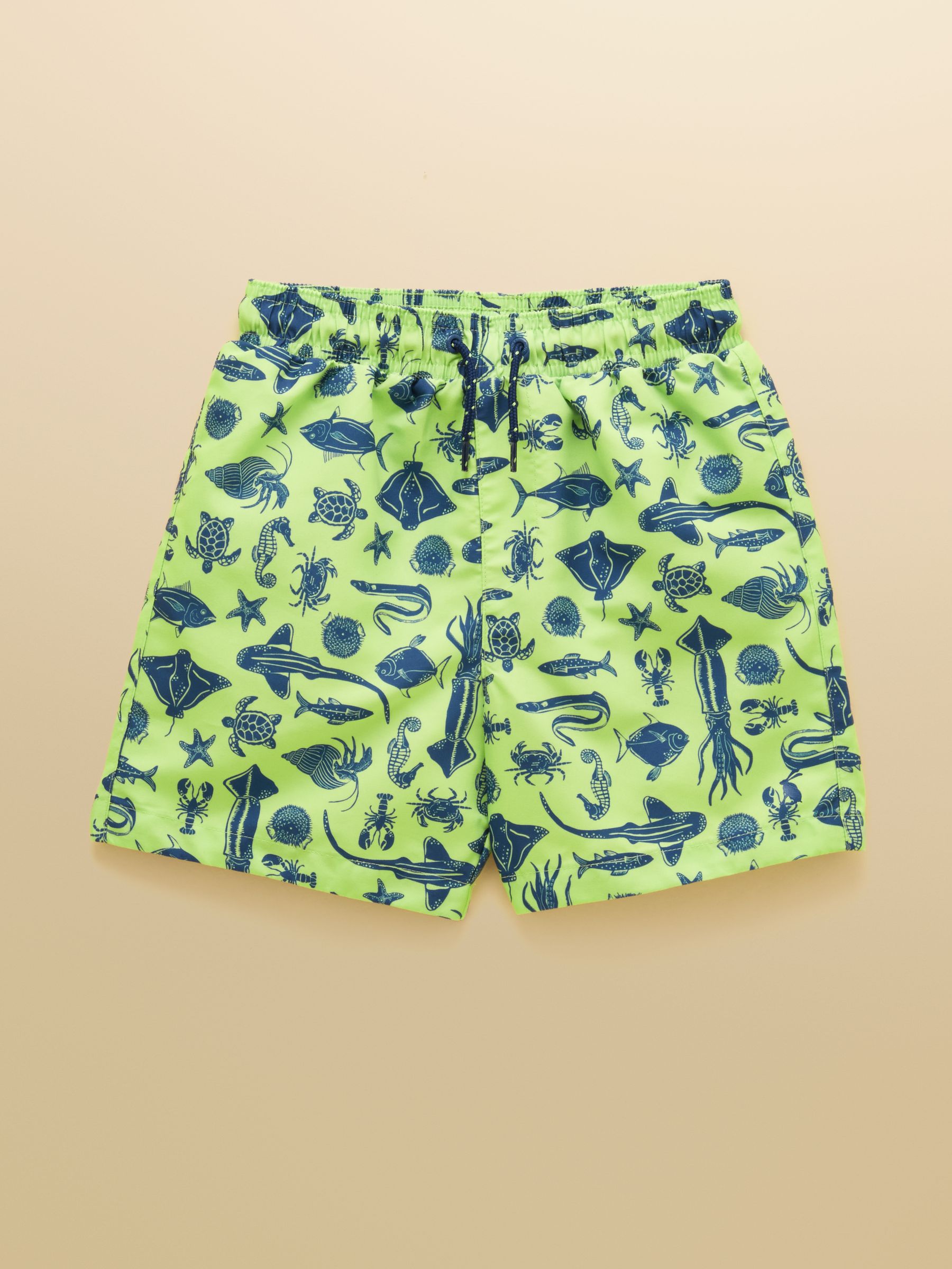 Boys' Ocean Lime Green Printed Swim Shorts - Image 1 of 4